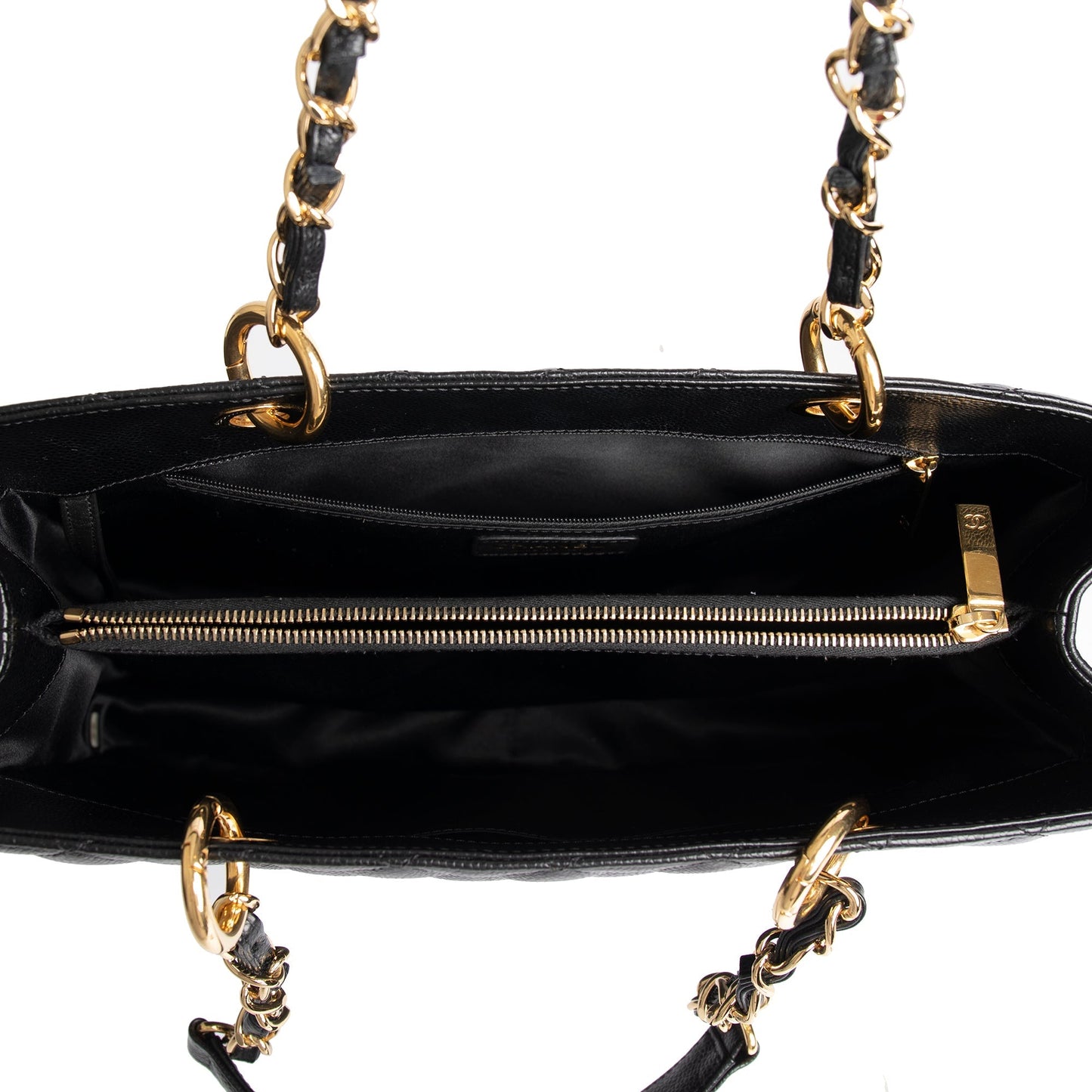 Chanel Black Caviar Leather Grand Shopping Tote (GST)