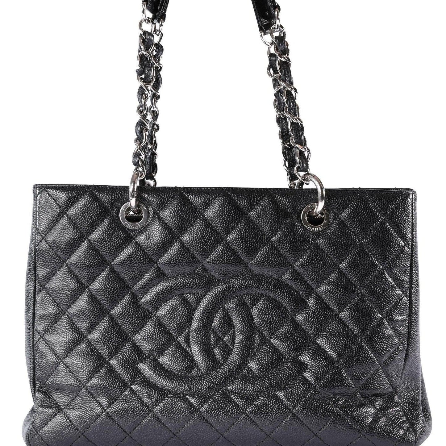 Chanel Black Caviar Leather Grand Shopping Tote (GST)