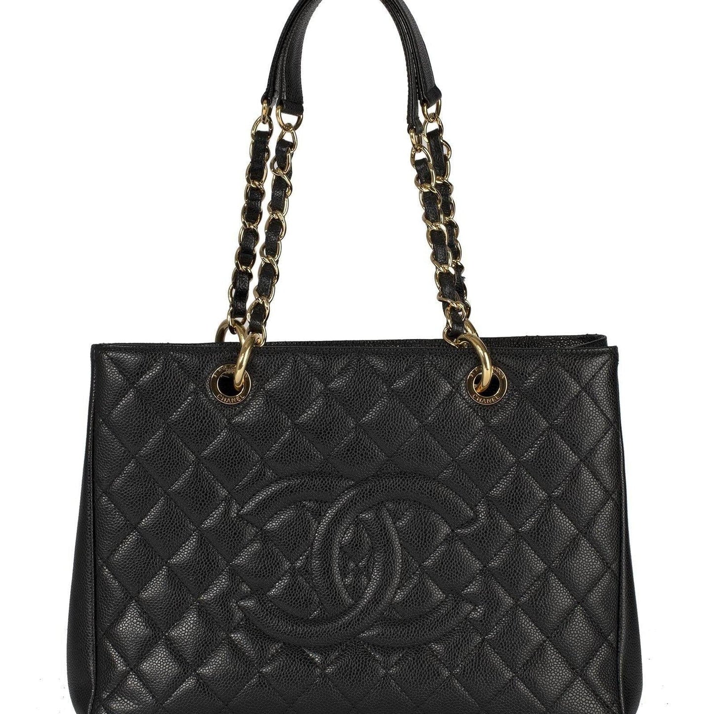 Chanel Black Caviar Leather Grand Shopping Tote (GST)