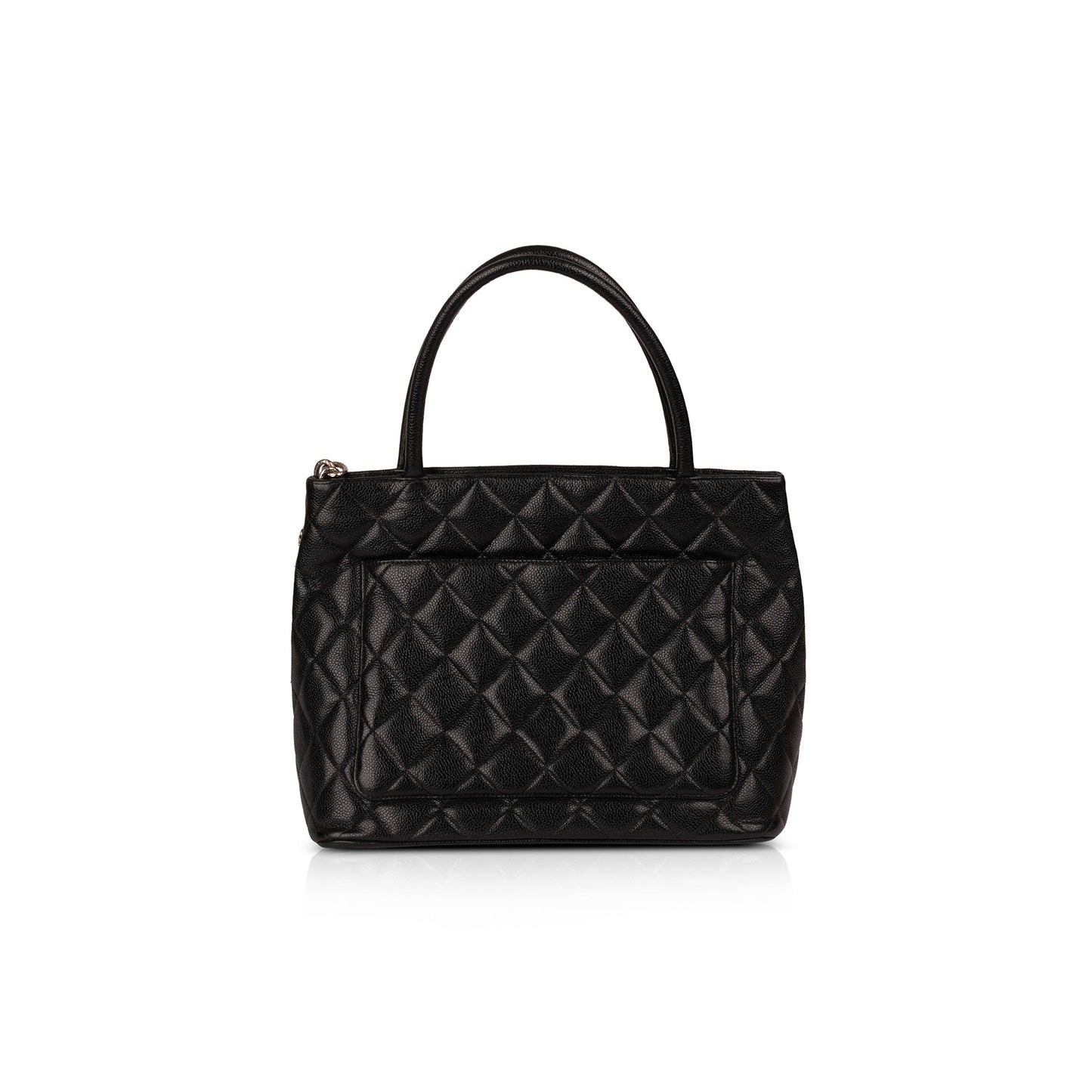 Chanel Black Caviar Leather Medallion Tote