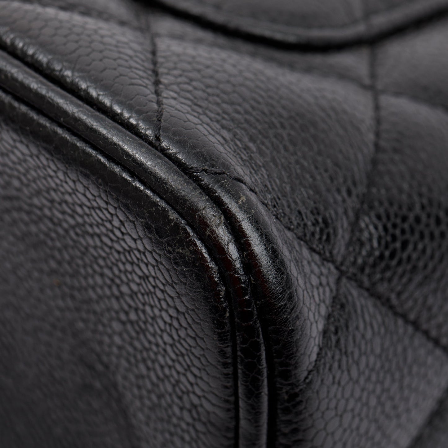 Chanel Black Caviar Leather Medallion Tote