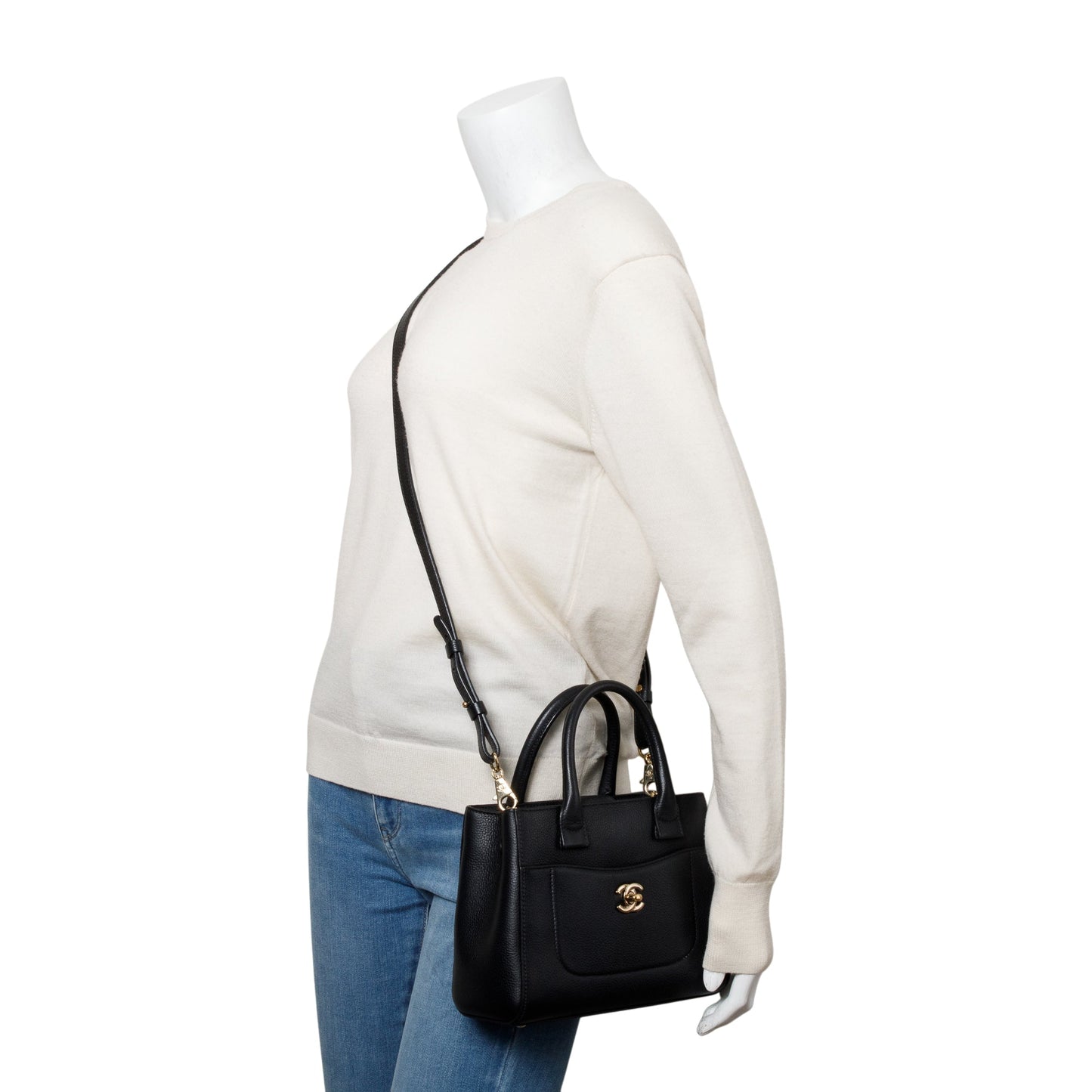 Chanel Black Caviar Leather Mini Neo Executive Tote