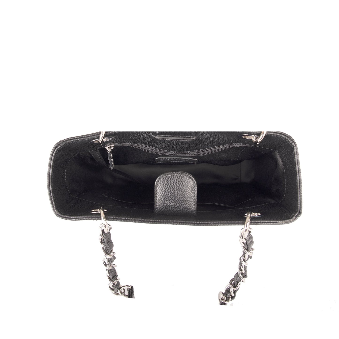 Chanel Black Caviar Leather Petite Shopping Tote