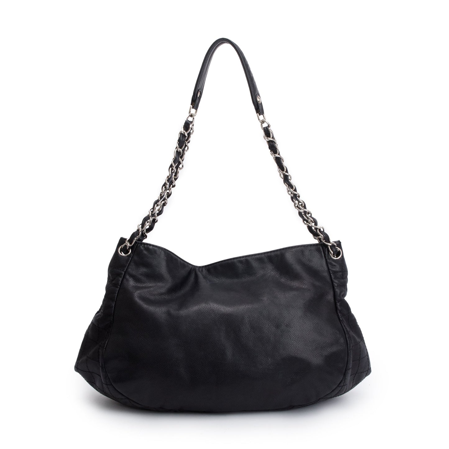 Chanel Black Caviar Leather Timeless CC Hobo Bag