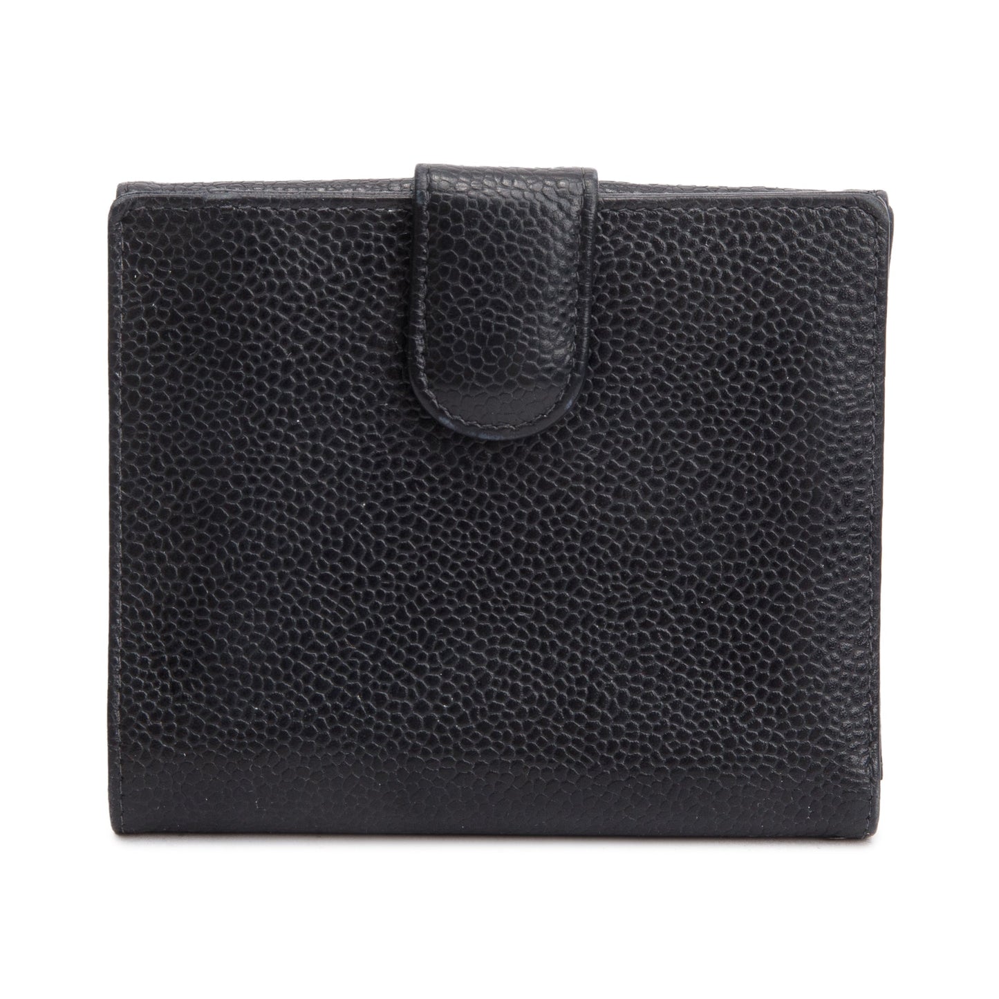Chanel Black Caviar Leather Timeless Compact Wallet