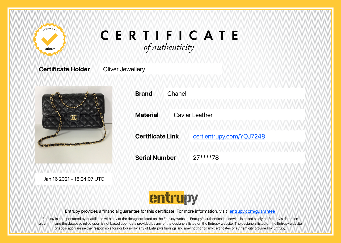 Chanel Black Caviar Medium Classic Double Flap Bag