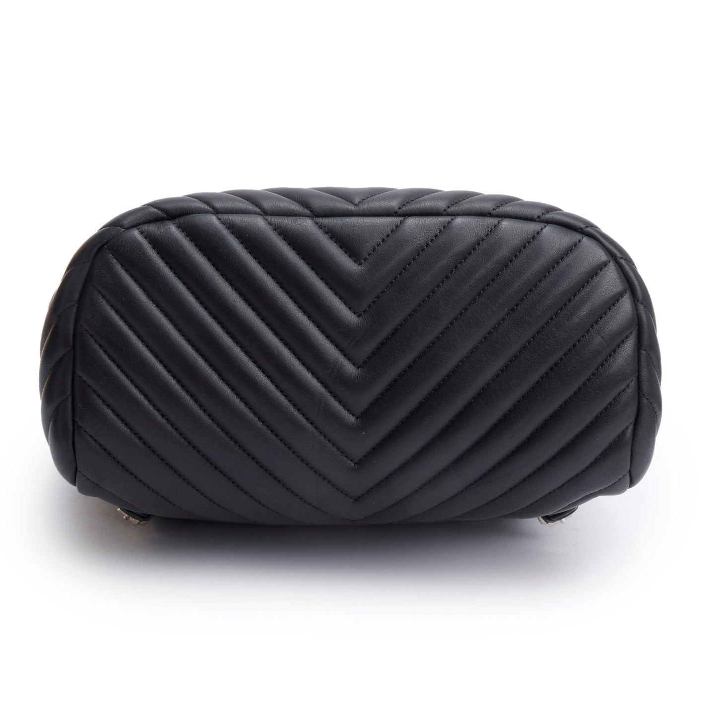 Chanel Black Chevron Quilted Lambskin Leather Small Urban Spirit Backpack