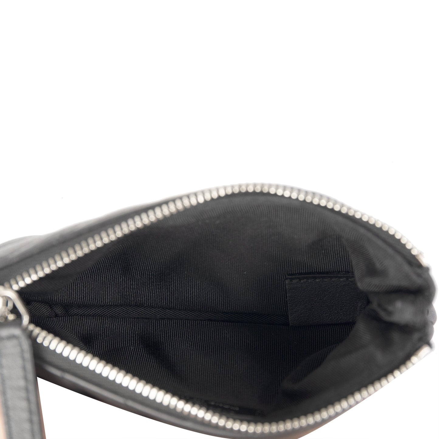 Chanel Black Chevron Tassel Mini Zip Pouch