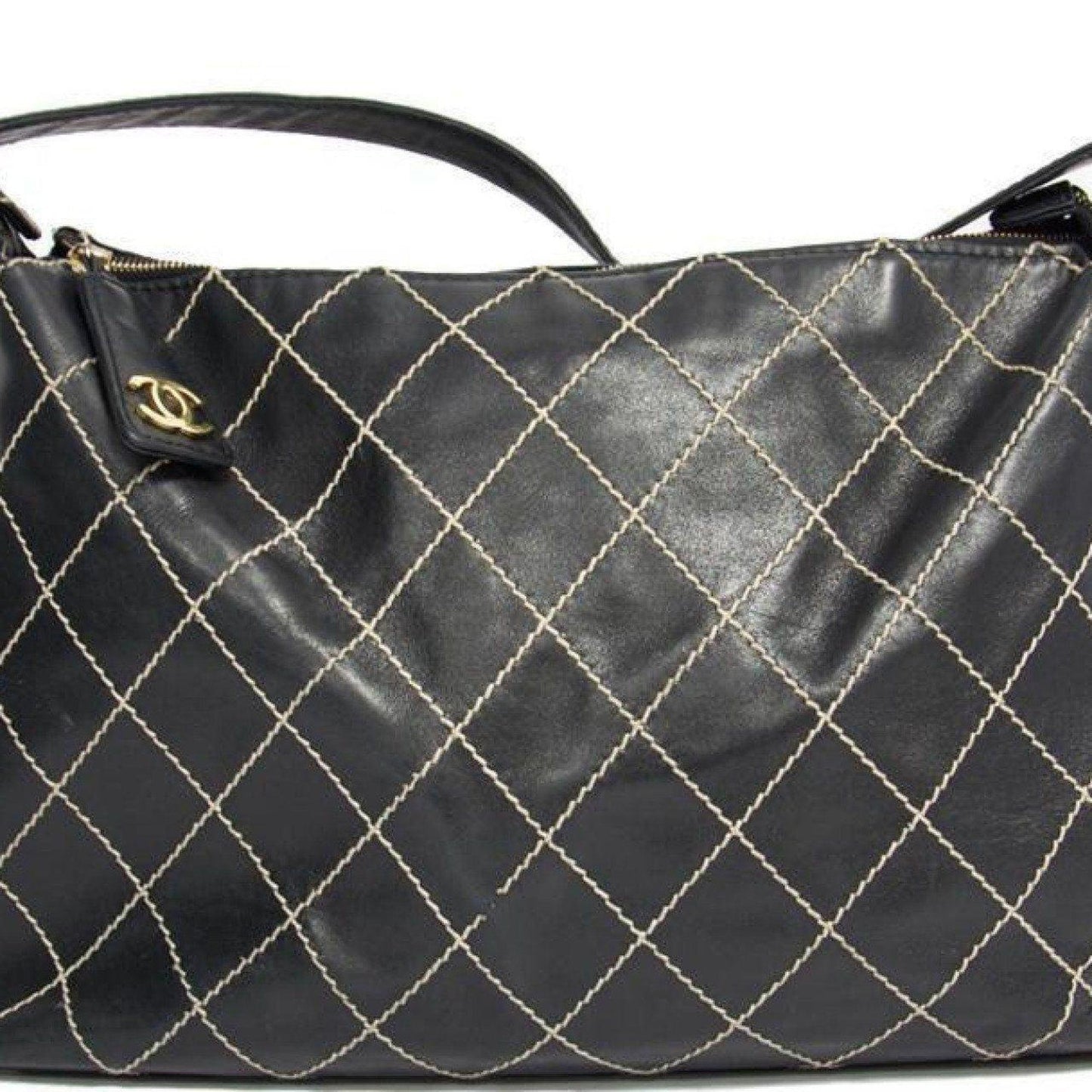 Chanel Black Diamond Stitch Tote