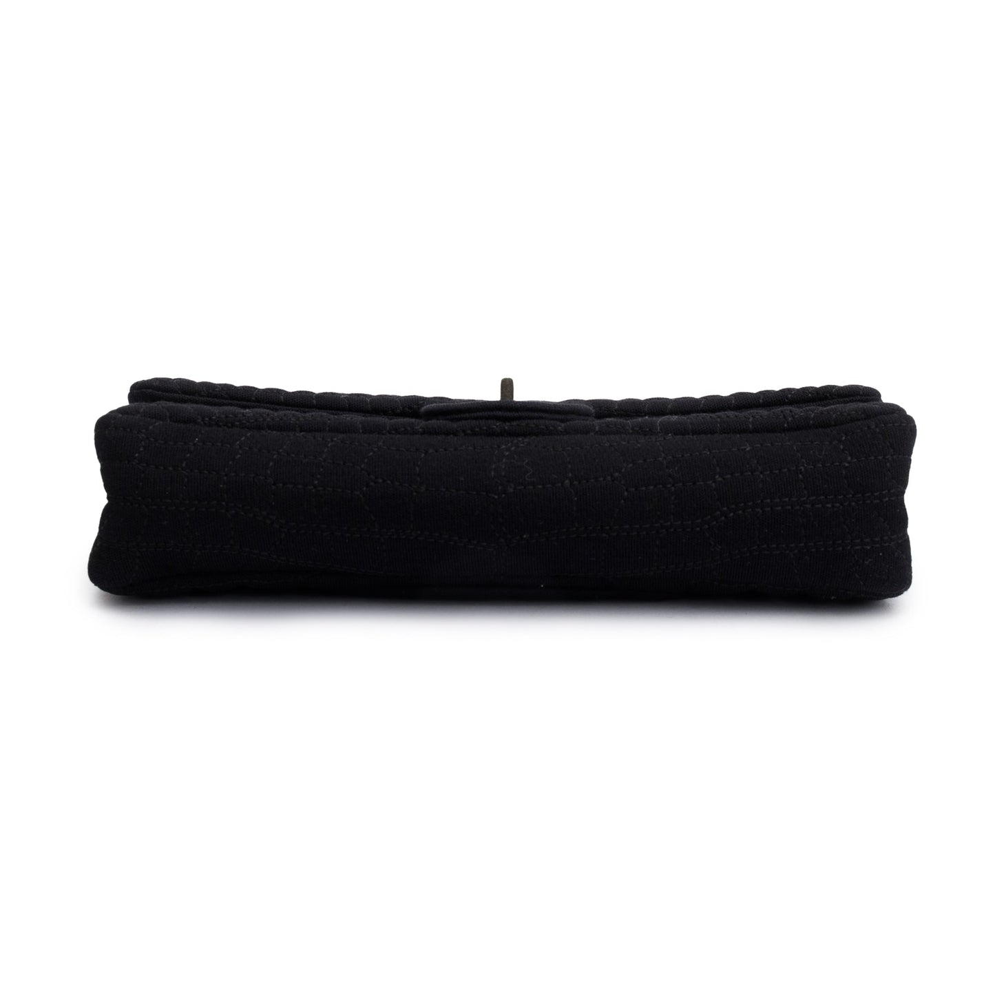 Chanel Black Jersey Coco's Croc 2.55 Reissue East/West Double Flap Bag