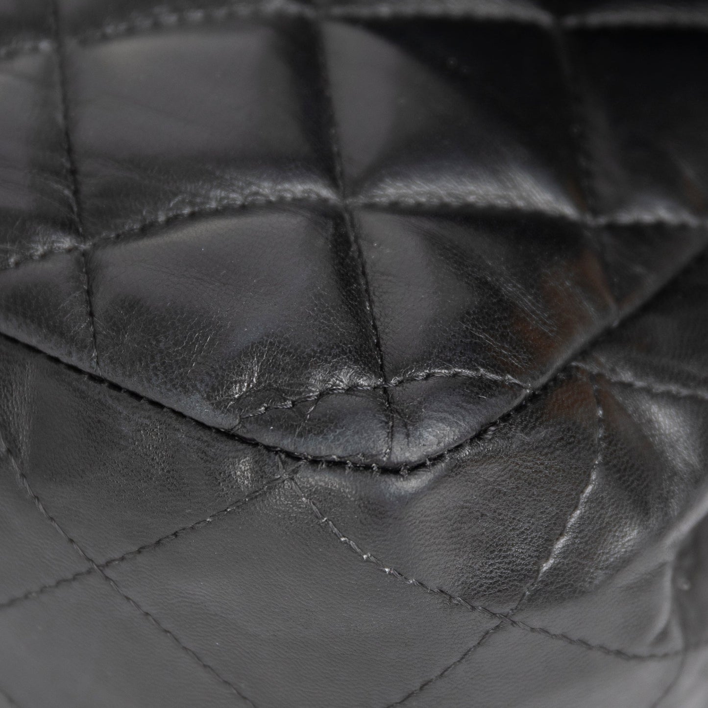 Chanel Black Lambskin Bijoux Chain Jumbo Single Flap Bag