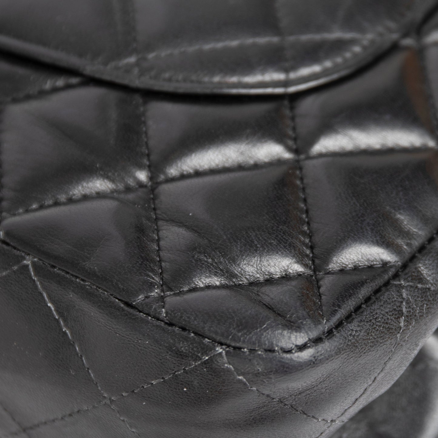 Chanel Black Lambskin Bijoux Chain Jumbo Single Flap Bag