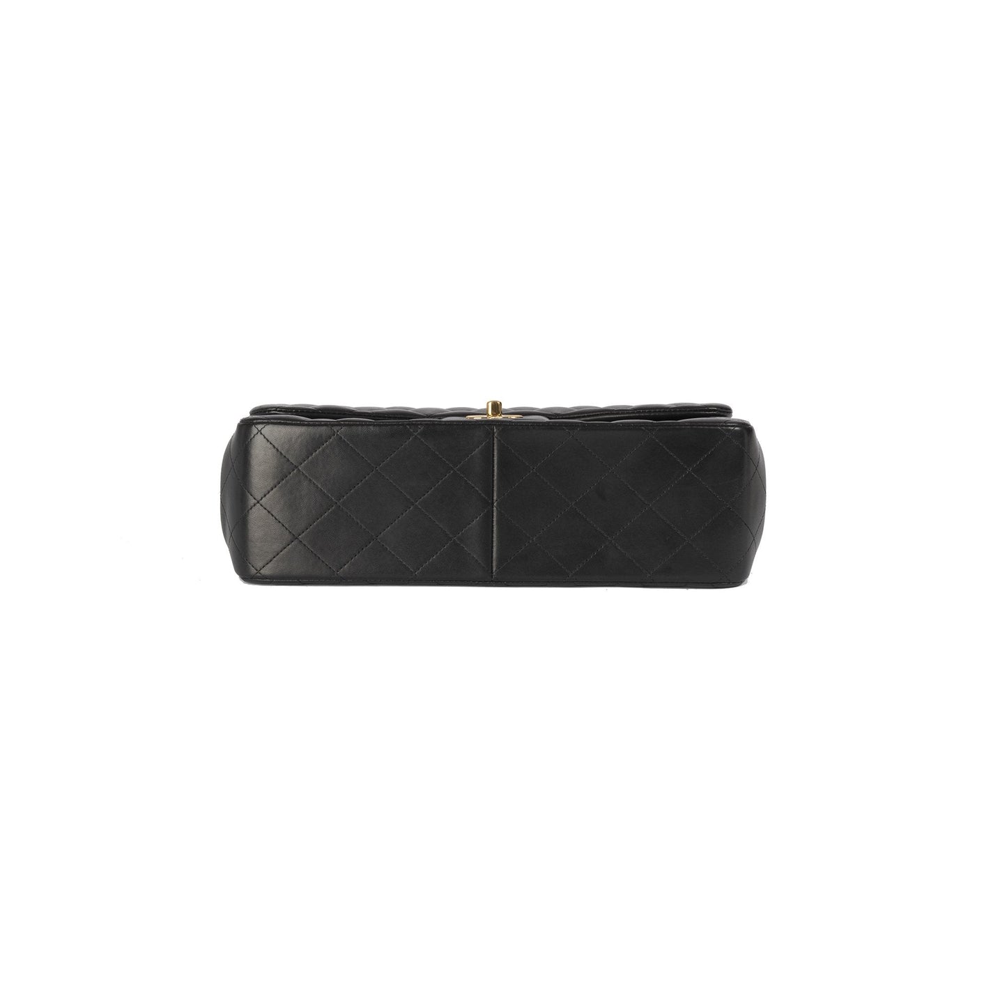 Chanel Black Lambskin Classic Jumbo Double Flap Bag
