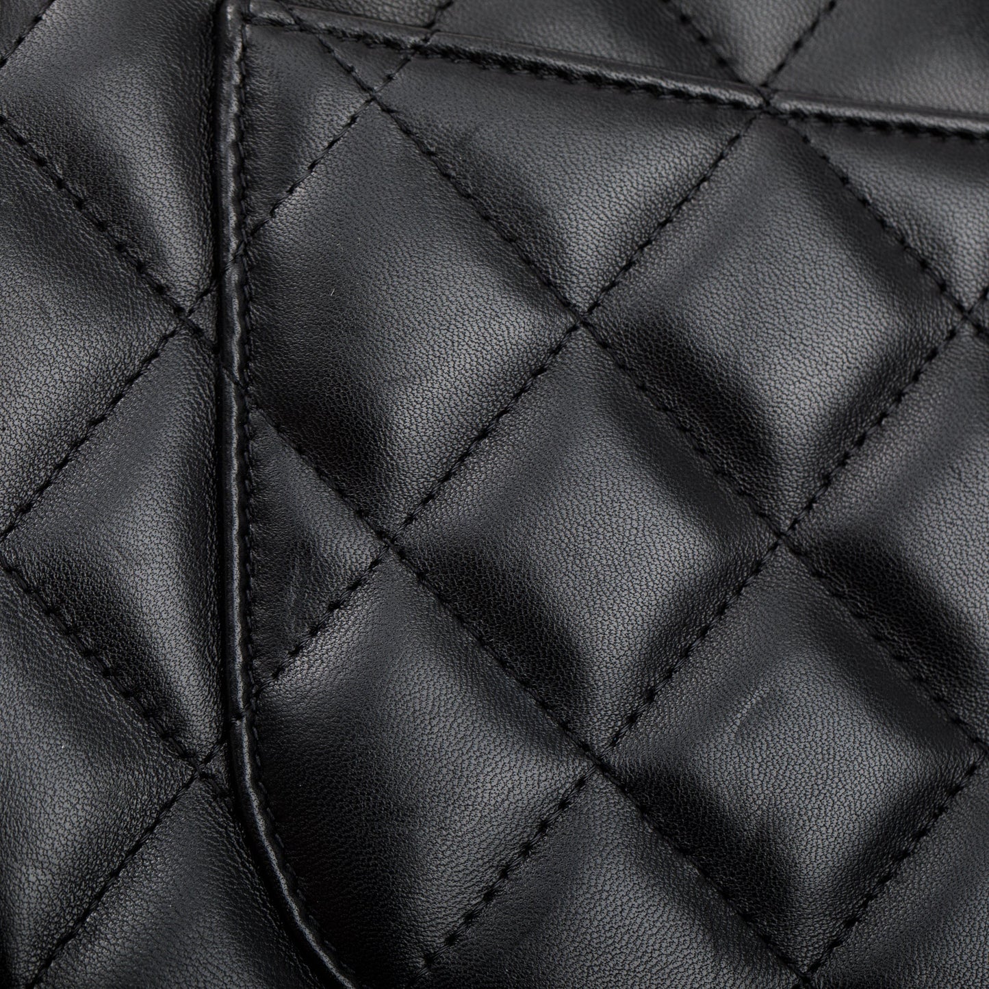 Chanel Black Lambskin Classic Jumbo Double Flap Bag