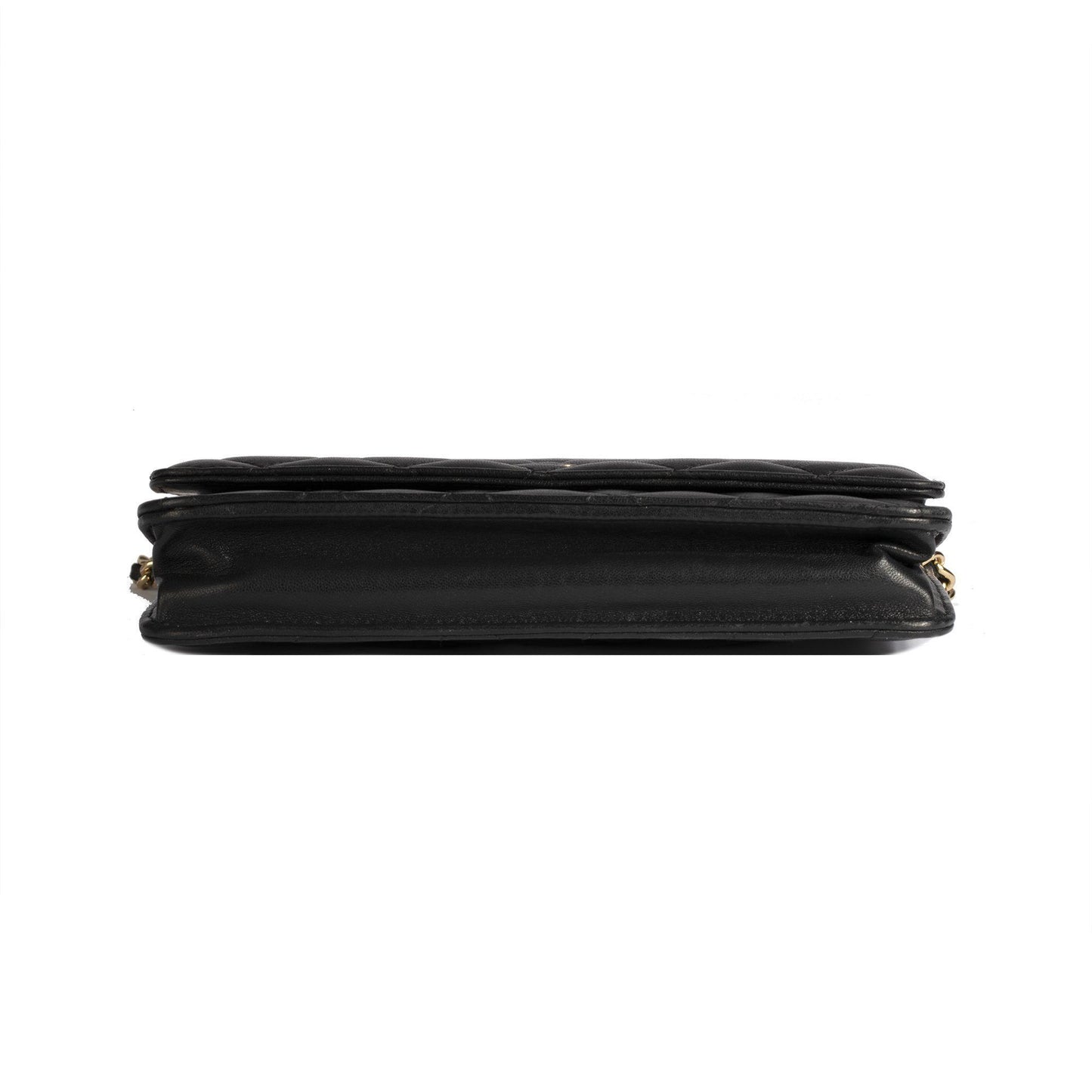 Chanel Black Lambskin Classic Wallet on Chain