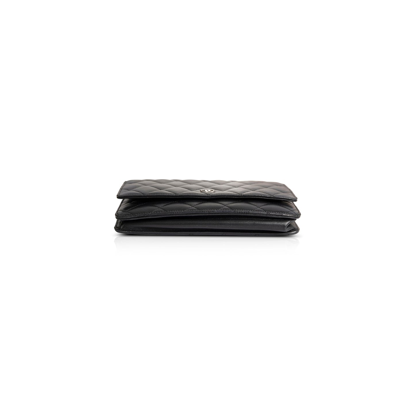 Chanel Black Lambskin Classic Wallet on Chain