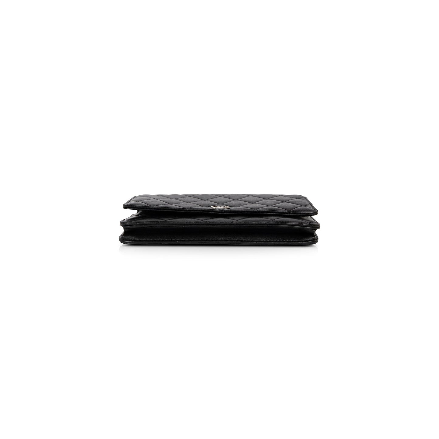 Chanel Black Lambskin Classic Wallet on Chain