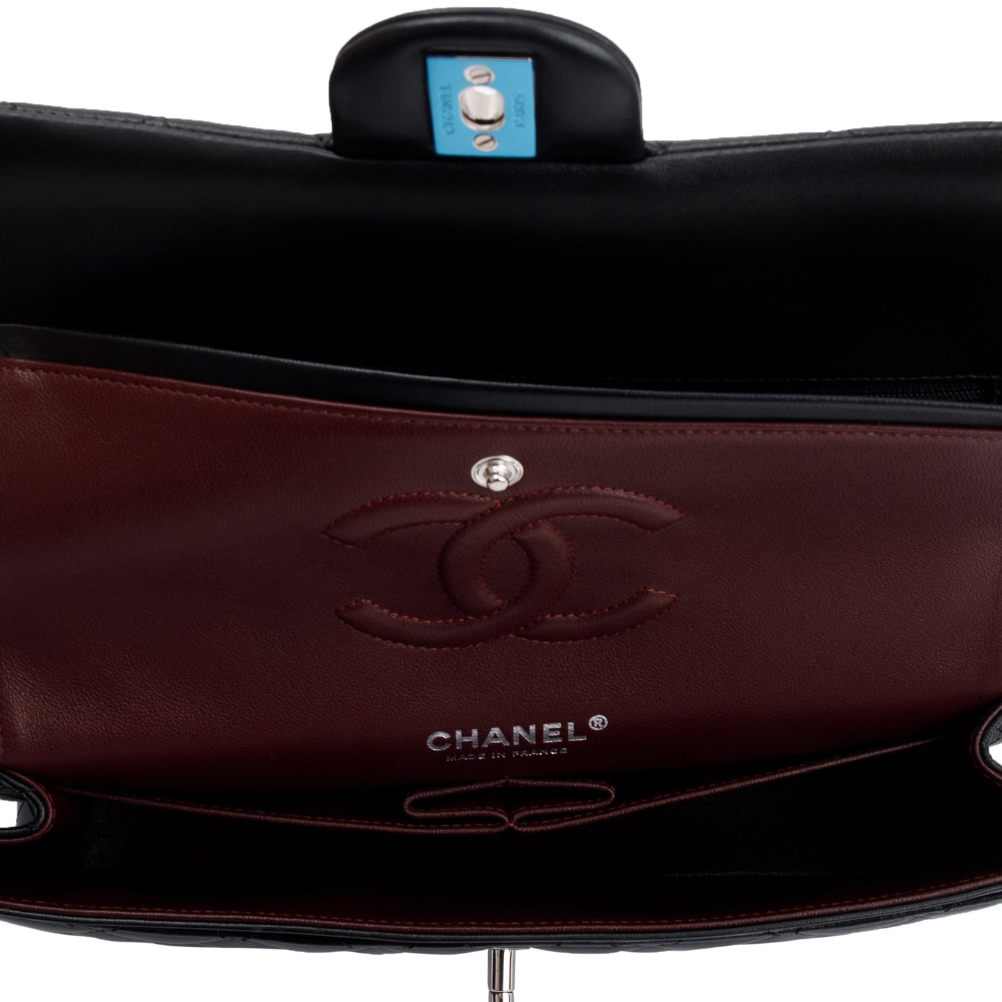 Chanel Black Lambskin Leather Classic Medium Double Flap Bag