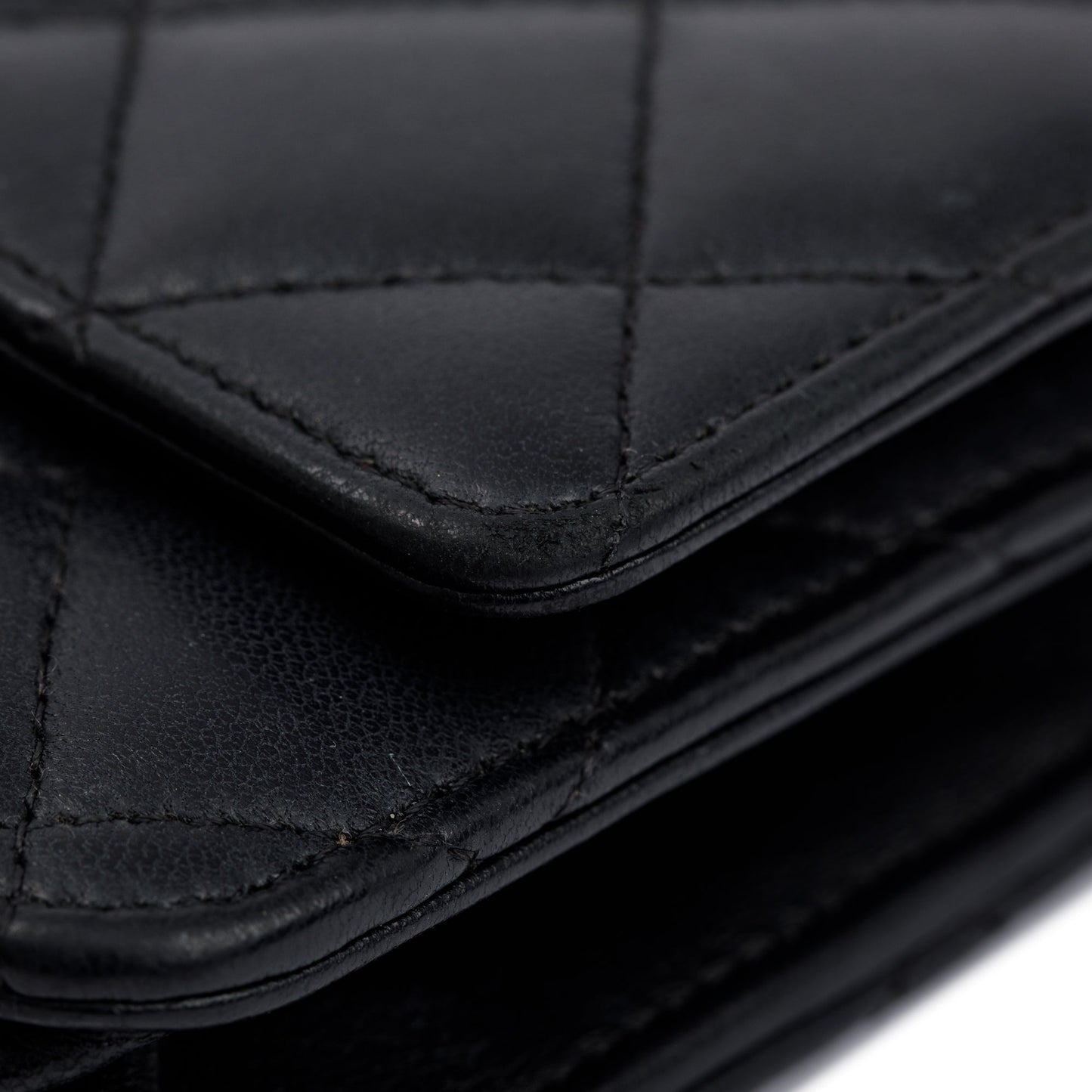 Chanel Black Lambskin Leather Classic Wallet on Chain
