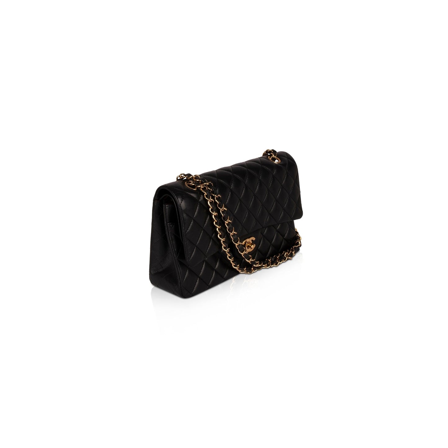 Chanel Black Lambskin Medium Classic Double Flap Bag