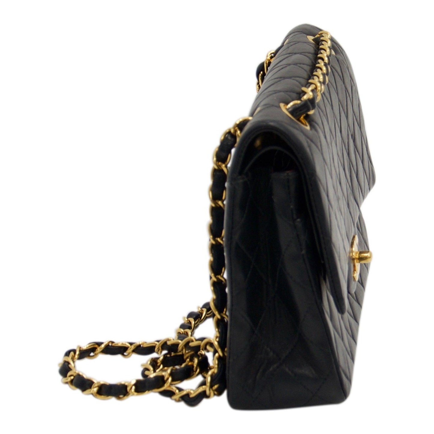 Chanel Black Lambskin Medium Classic Double Flap Bag