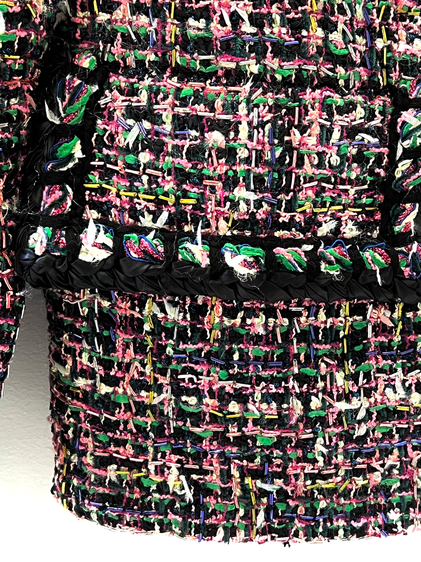 CHANEL BLACK MULTICOLOR TWEED TIMELESS JACKET