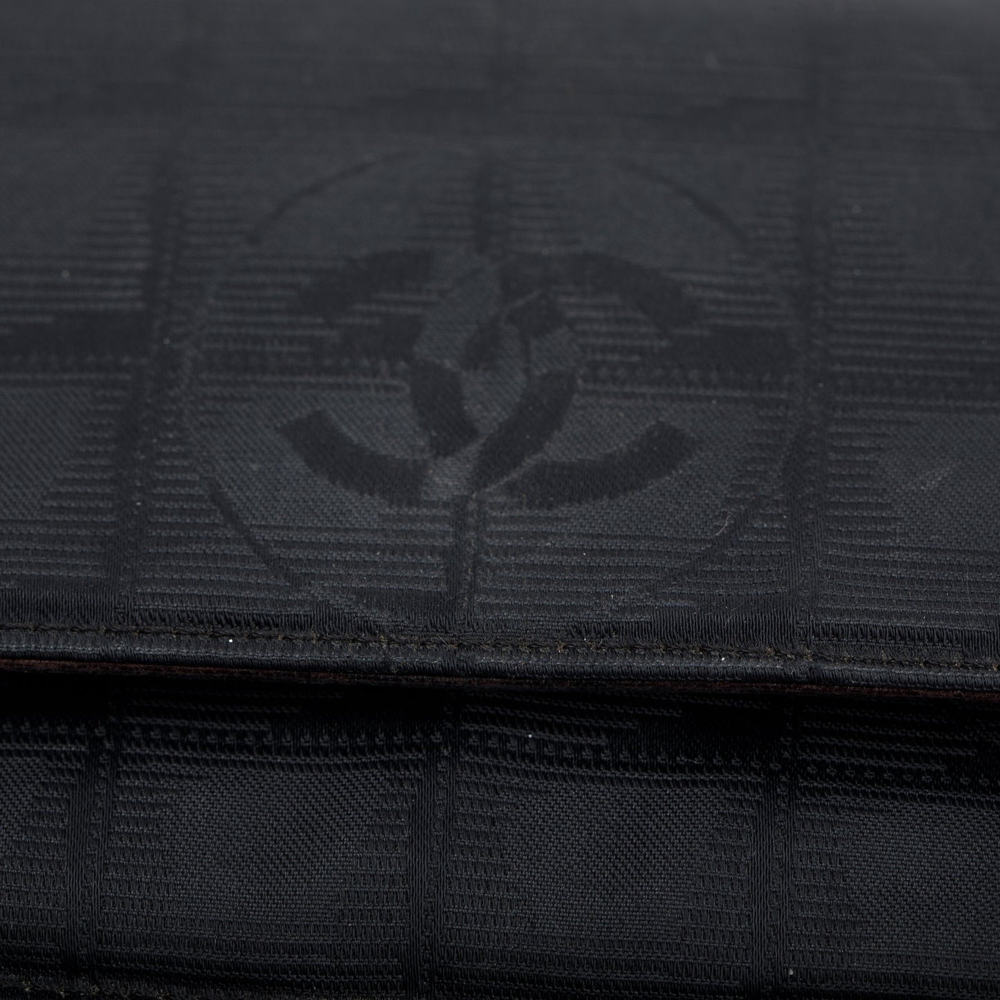 Chanel Black Nylon Travel Ligne Wallet on Chain