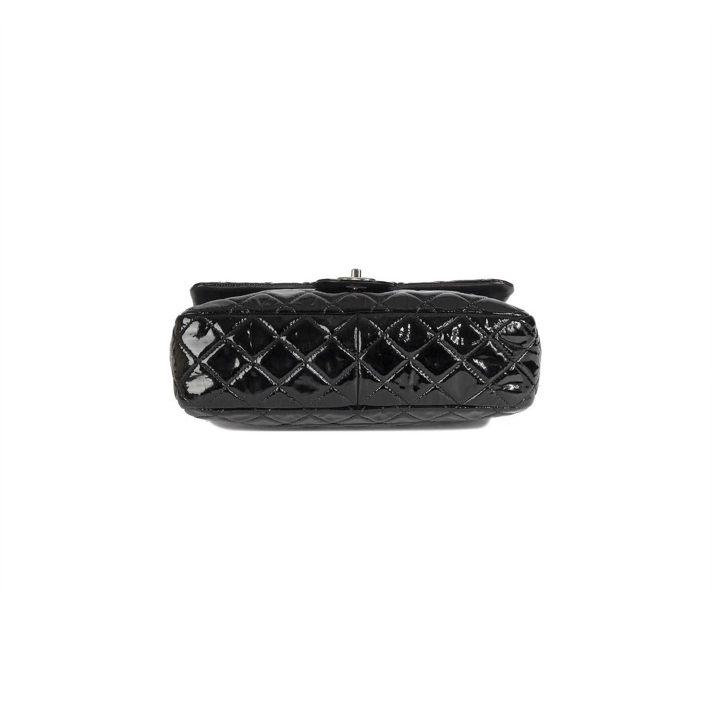 Chanel Black Patent Leather Classic Jumbo Single Flap Bag