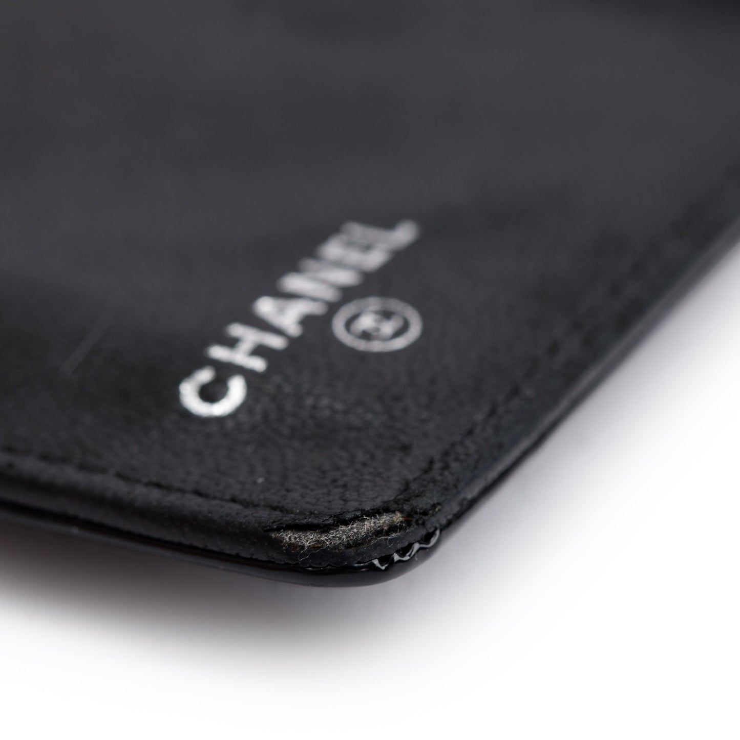 Chanel Black Patent Leather Lucky Symbols Bifold Wallet