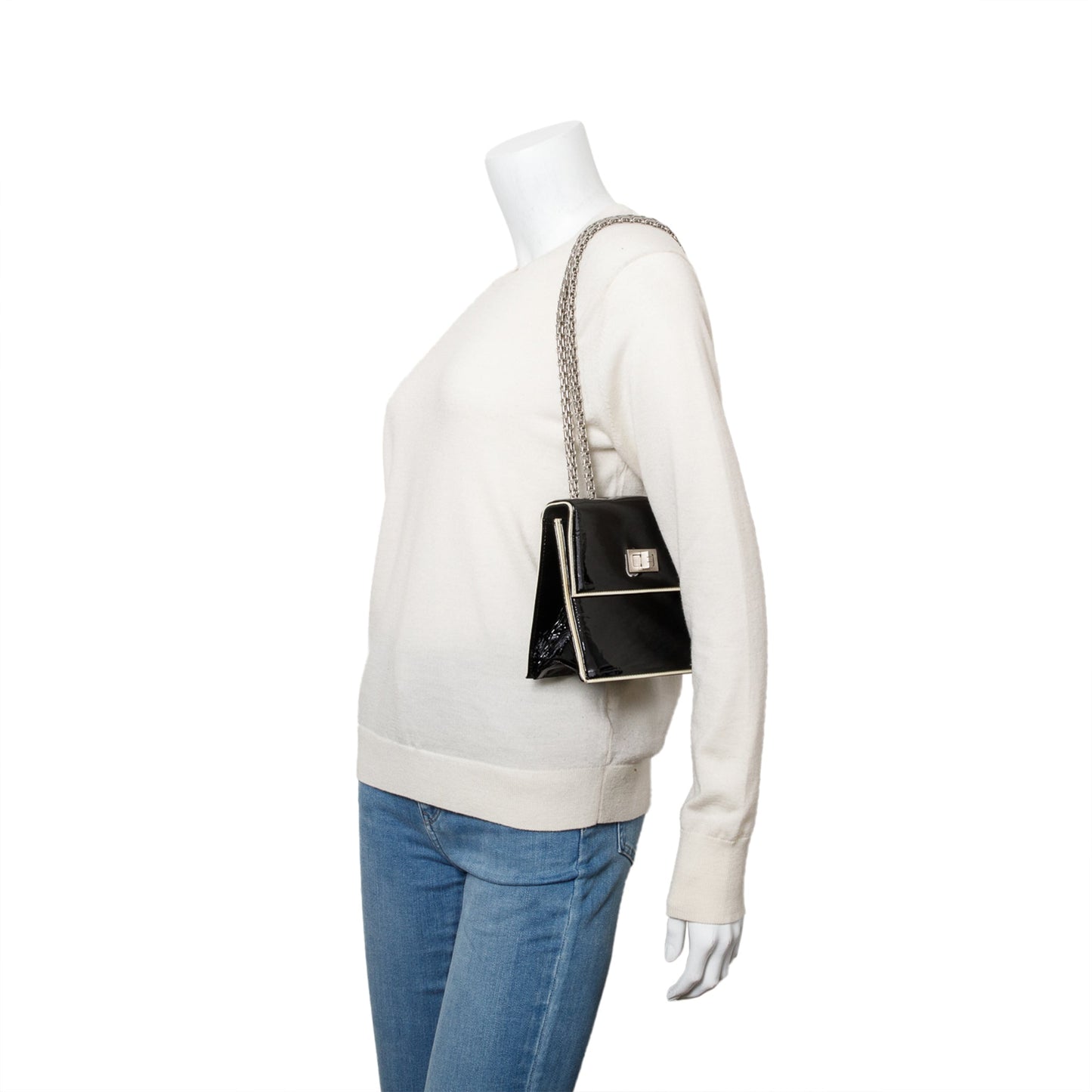 Chanel Black Patent Leather Reissue Square Flap Bag