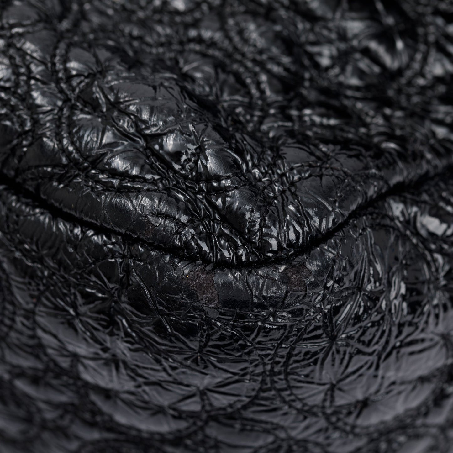 Chanel Black Patent Leather Rock In Moscow Flap Bag