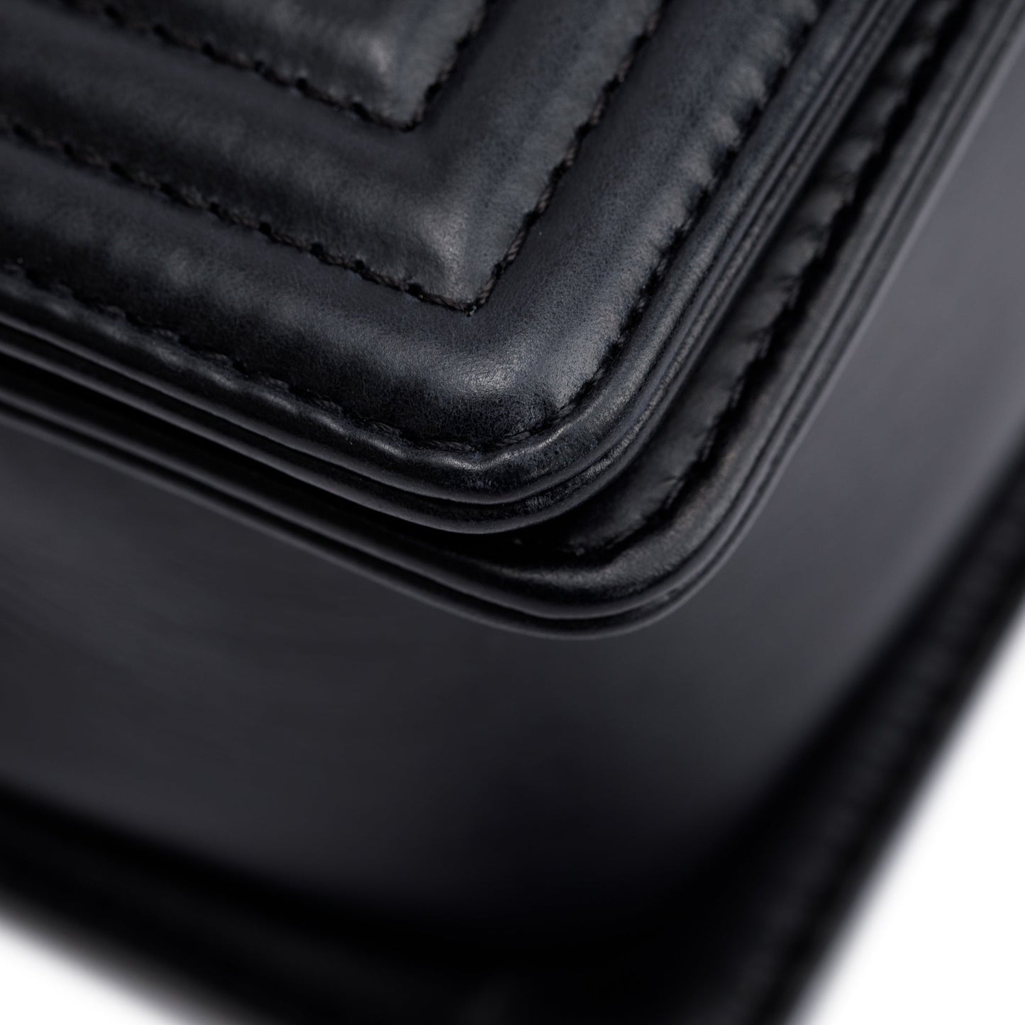 Chanel Black Quilted Aged Calfskin XL Boy Bag