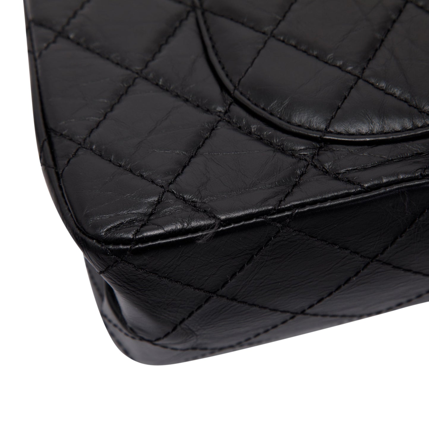 Chanel Black Quilted Calfskin Leather 2.55 Reissue 227 Double Flap Bag