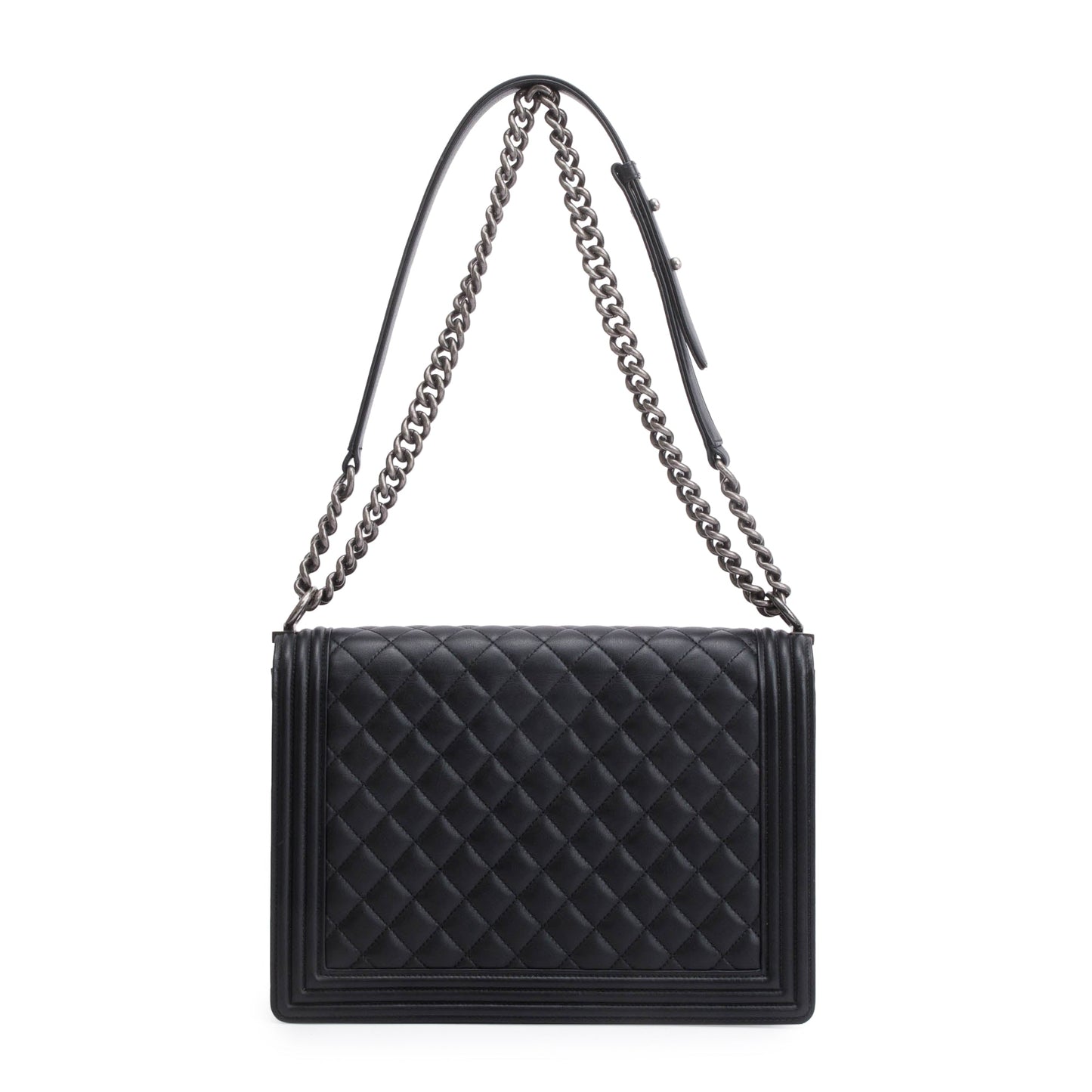 Chanel Black Quilted Calfskin Leather XL Boy Bag