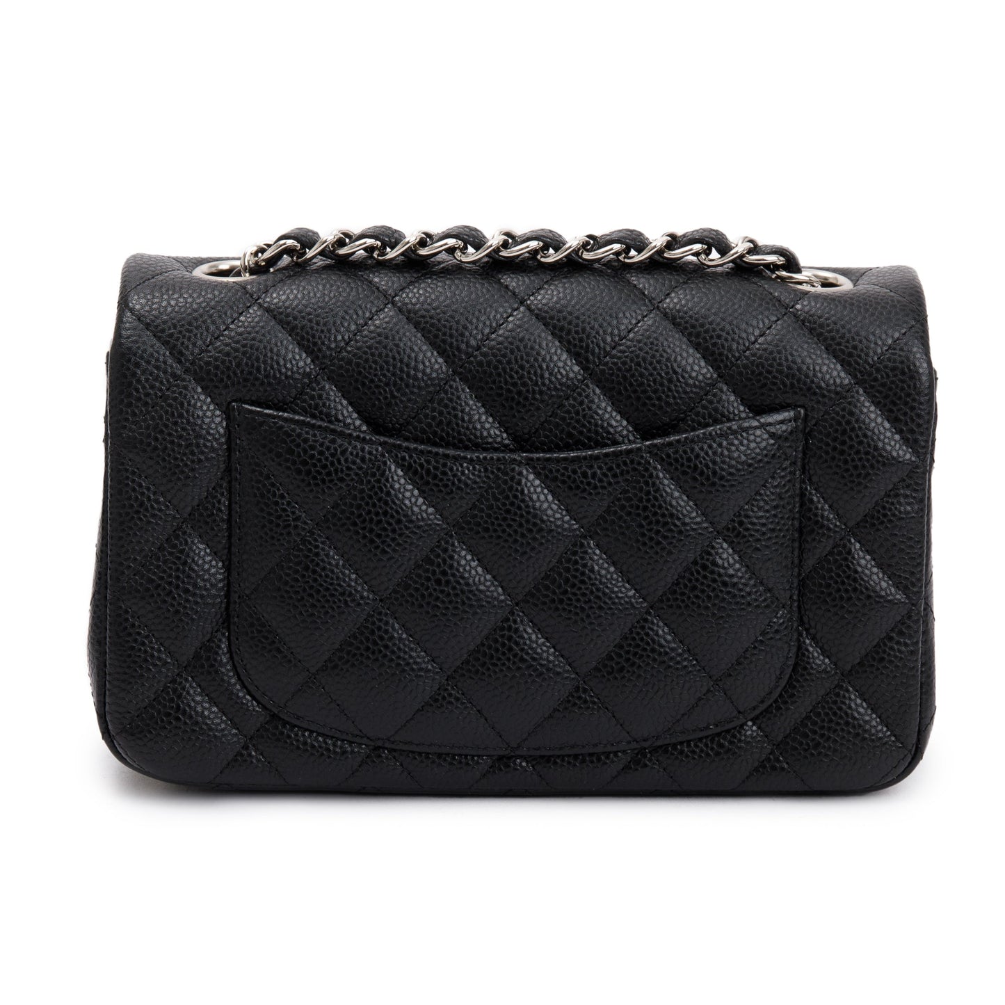 Chanel Black Quilted Caviar Classic Mini Rectangular Flap Bag