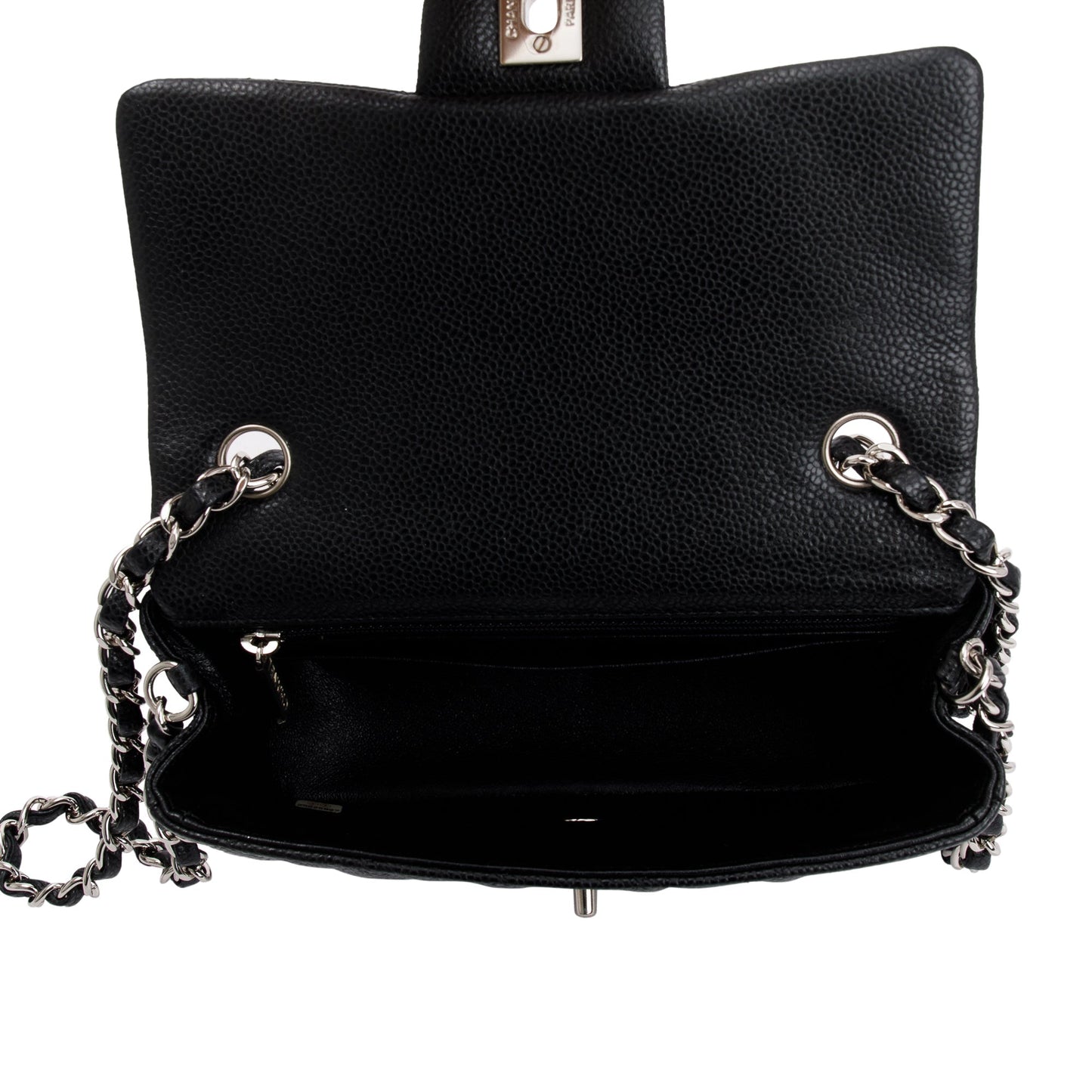 Chanel Black Quilted Caviar Classic Mini Rectangular Flap Bag