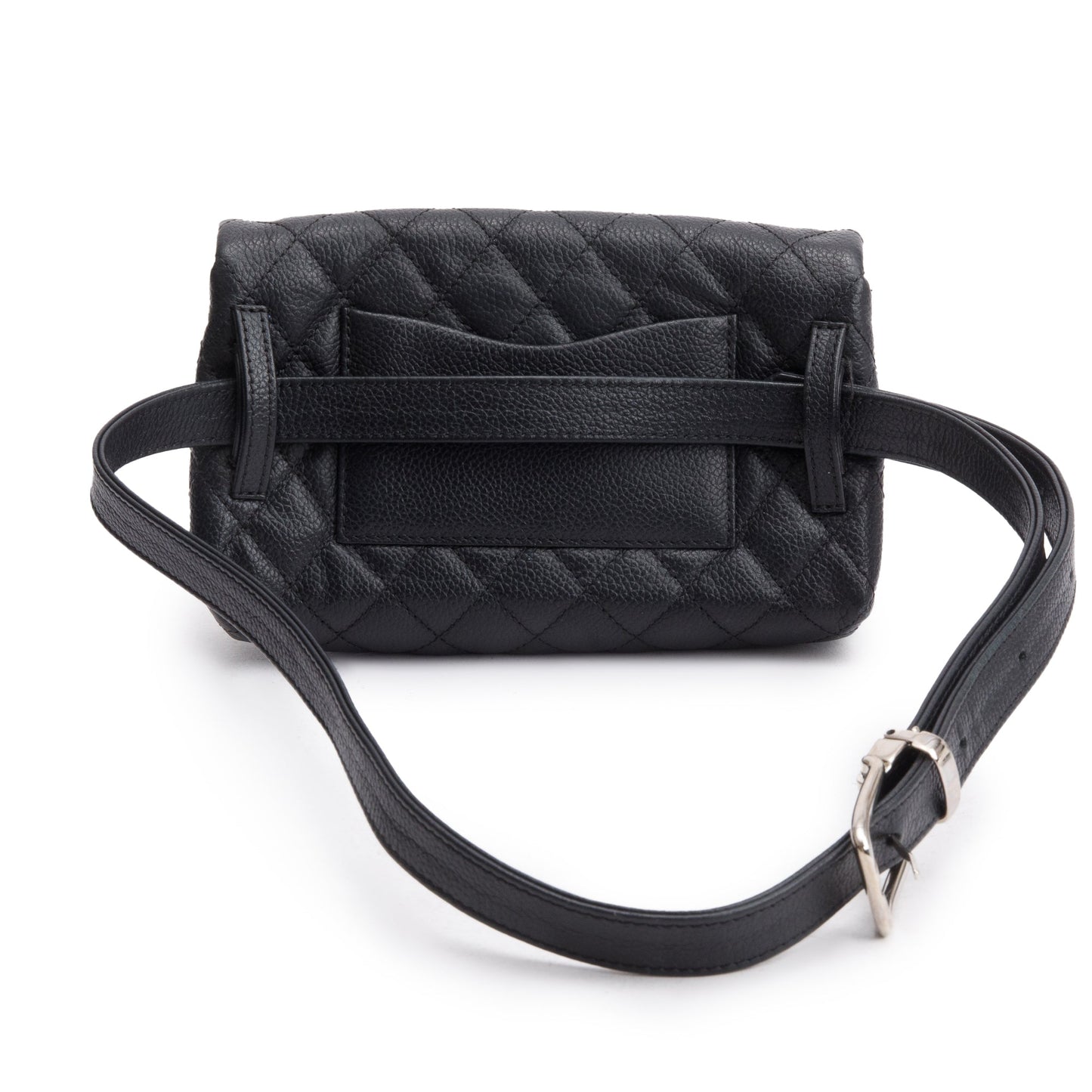 Chanel Black Quilted Caviar Leather 2.55 Reissue Flap Belt Bag