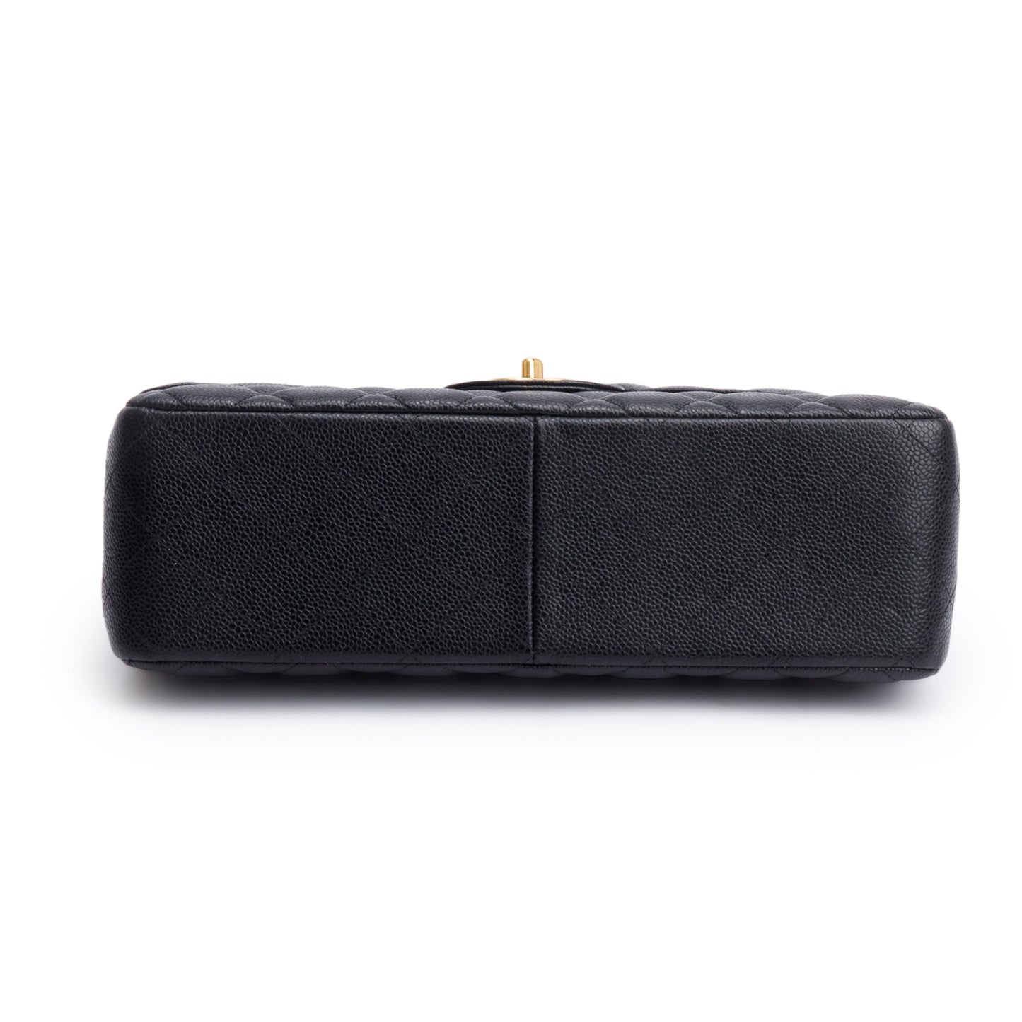 Chanel Black Quilted Caviar Leather Classic Jumbo Double Flap Bag