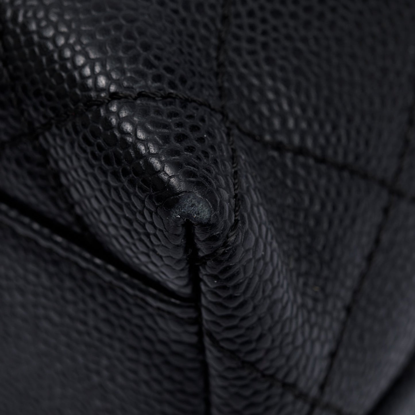 Chanel Black Quilted Caviar Leather Medium Kelly Top Handle Bag