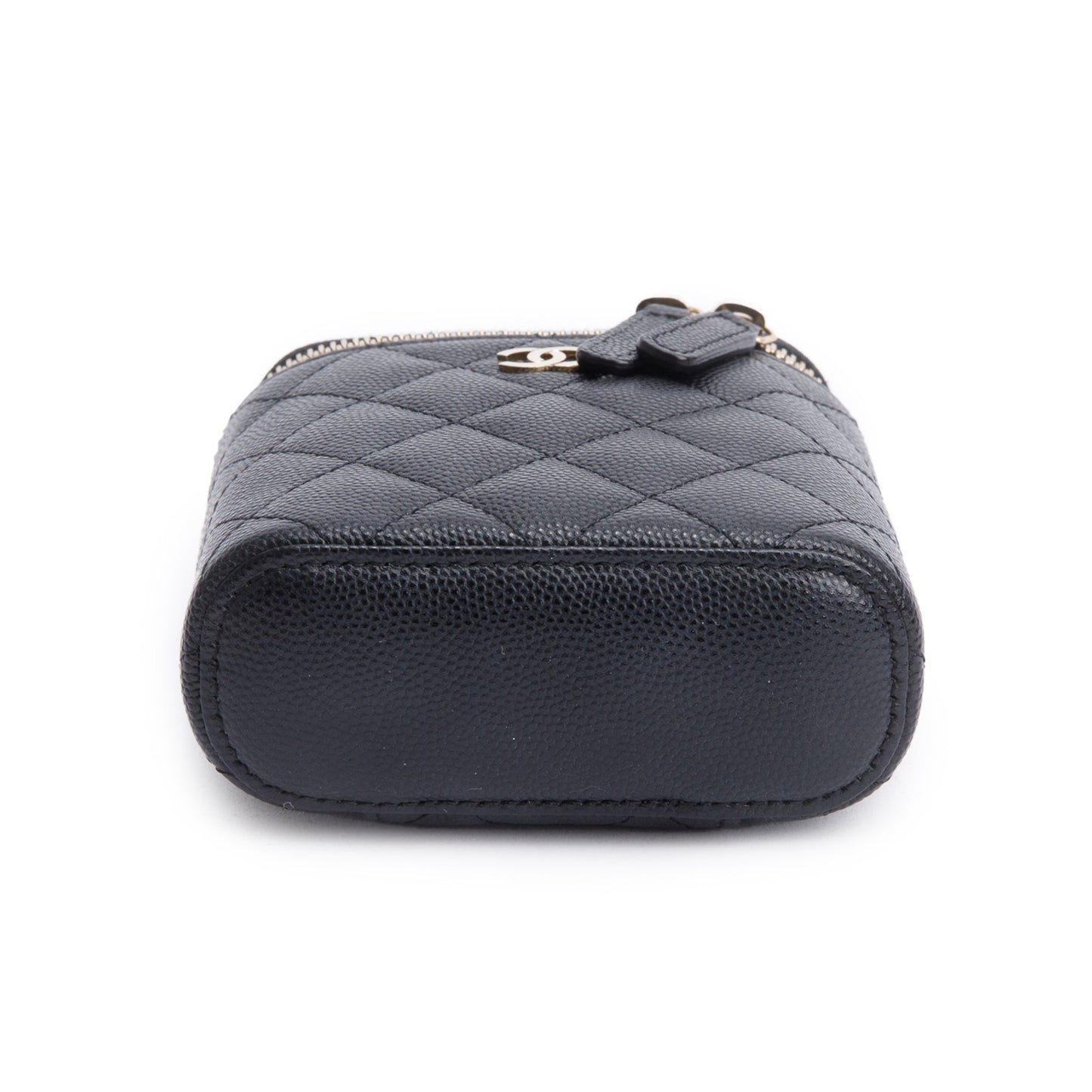 Chanel Black Quilted Caviar Mini Coco Beauty Vanity Case