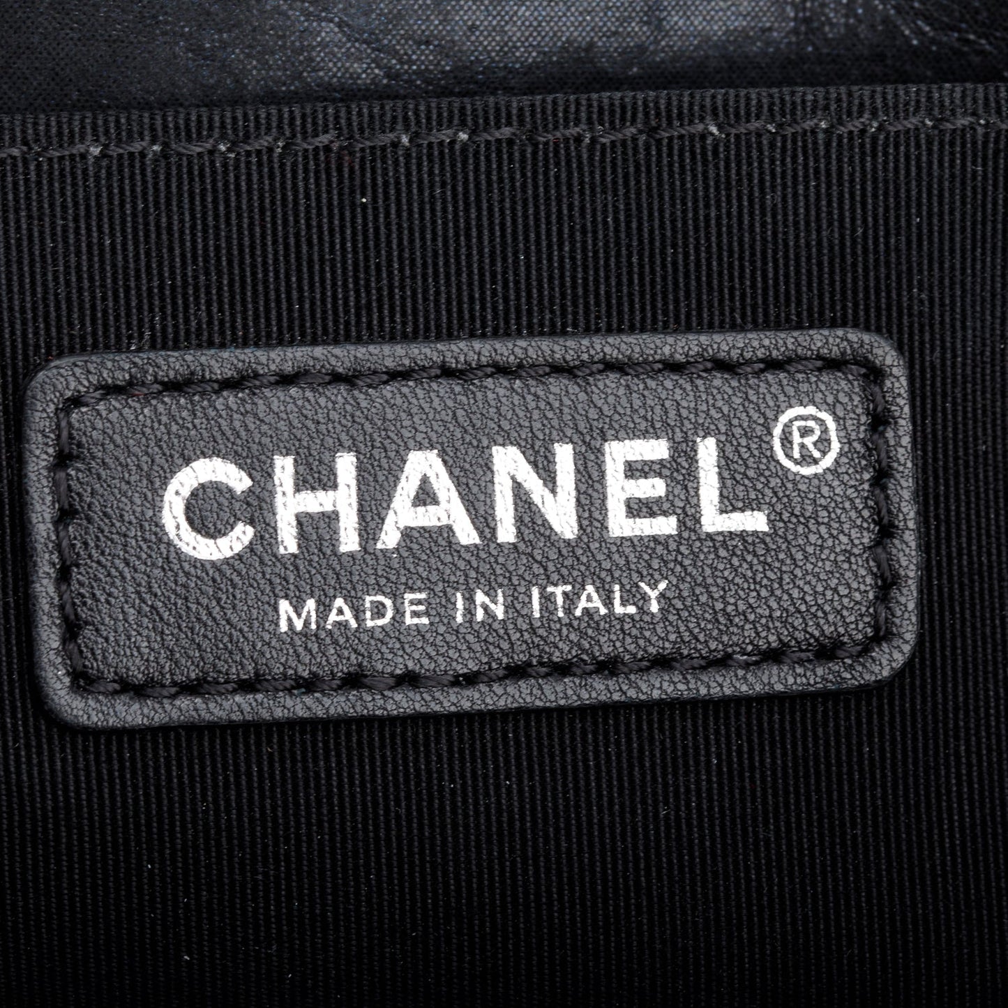 Chanel Black Quilted Iridescent Calfskin Leather Medium Beaded Double Stitch Boy Bag