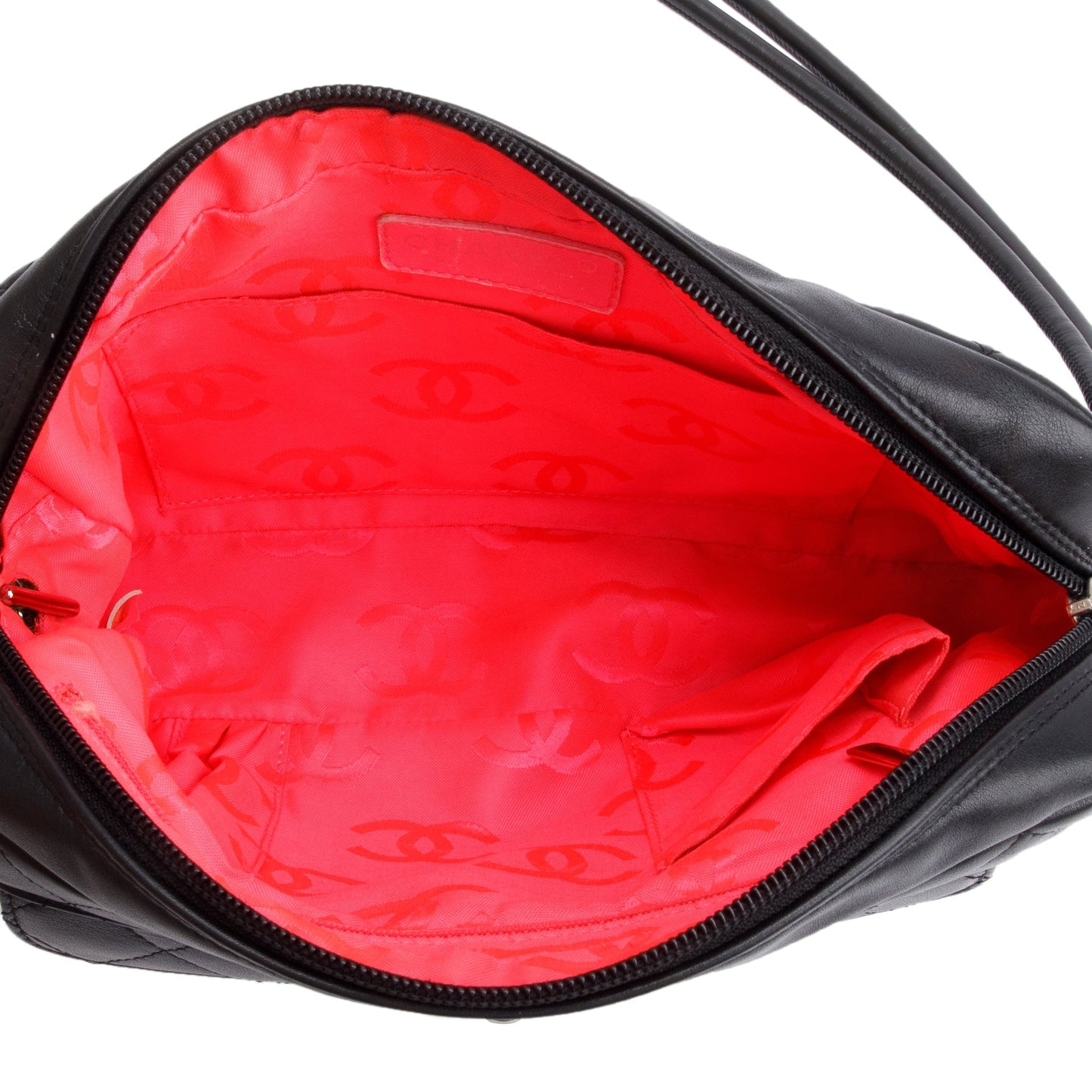 Chanel Black Quilted Lambskin Leather Ligne Cambon Camera Bag