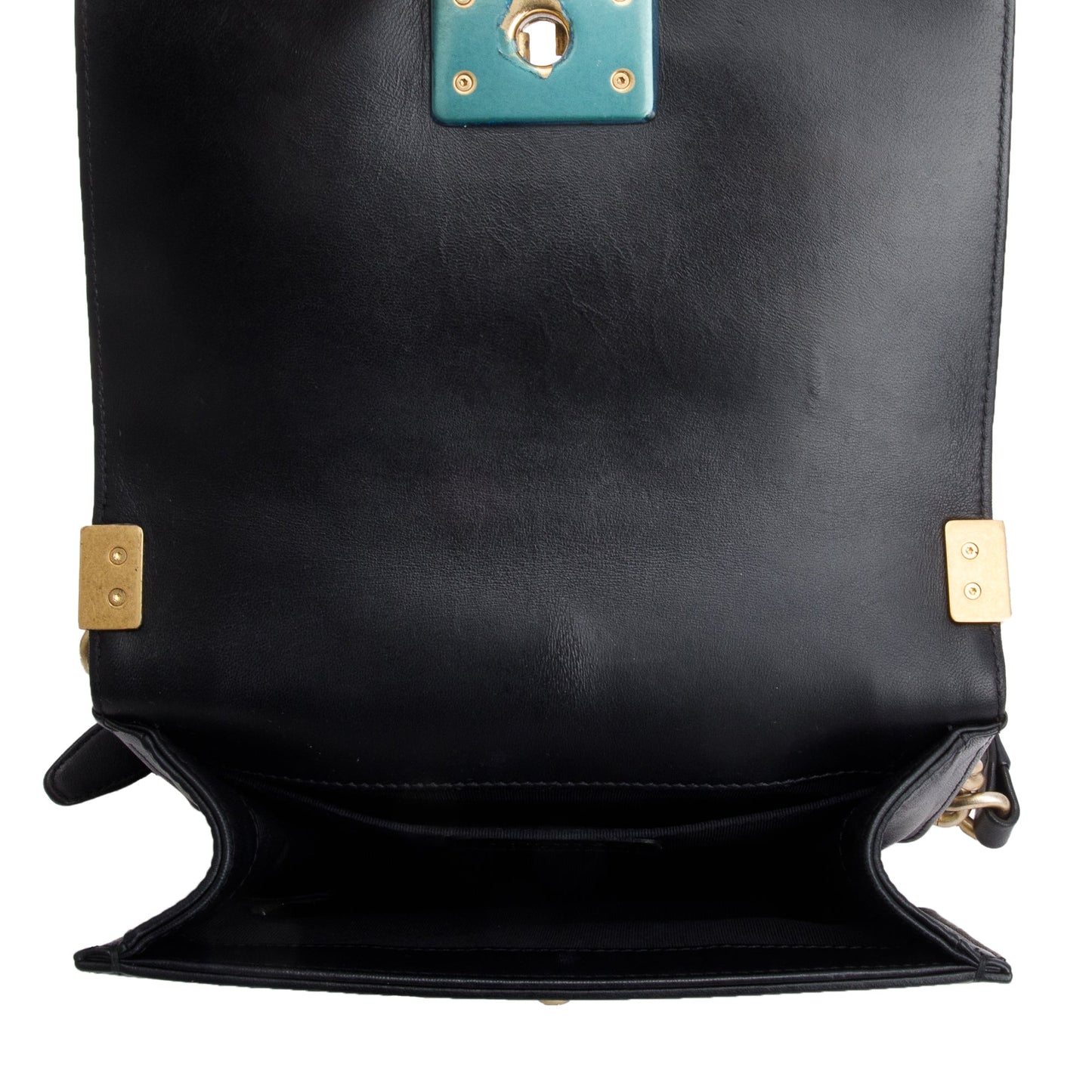 Chanel Black Quilted Lambskin Leather Small Boy Bag