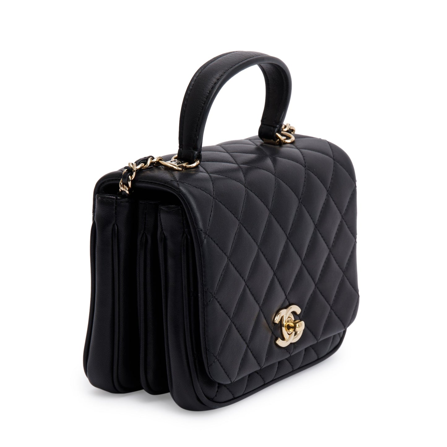 Chanel Black Quilted Lambskin Mini Citizen Chic Handle Flap Bag