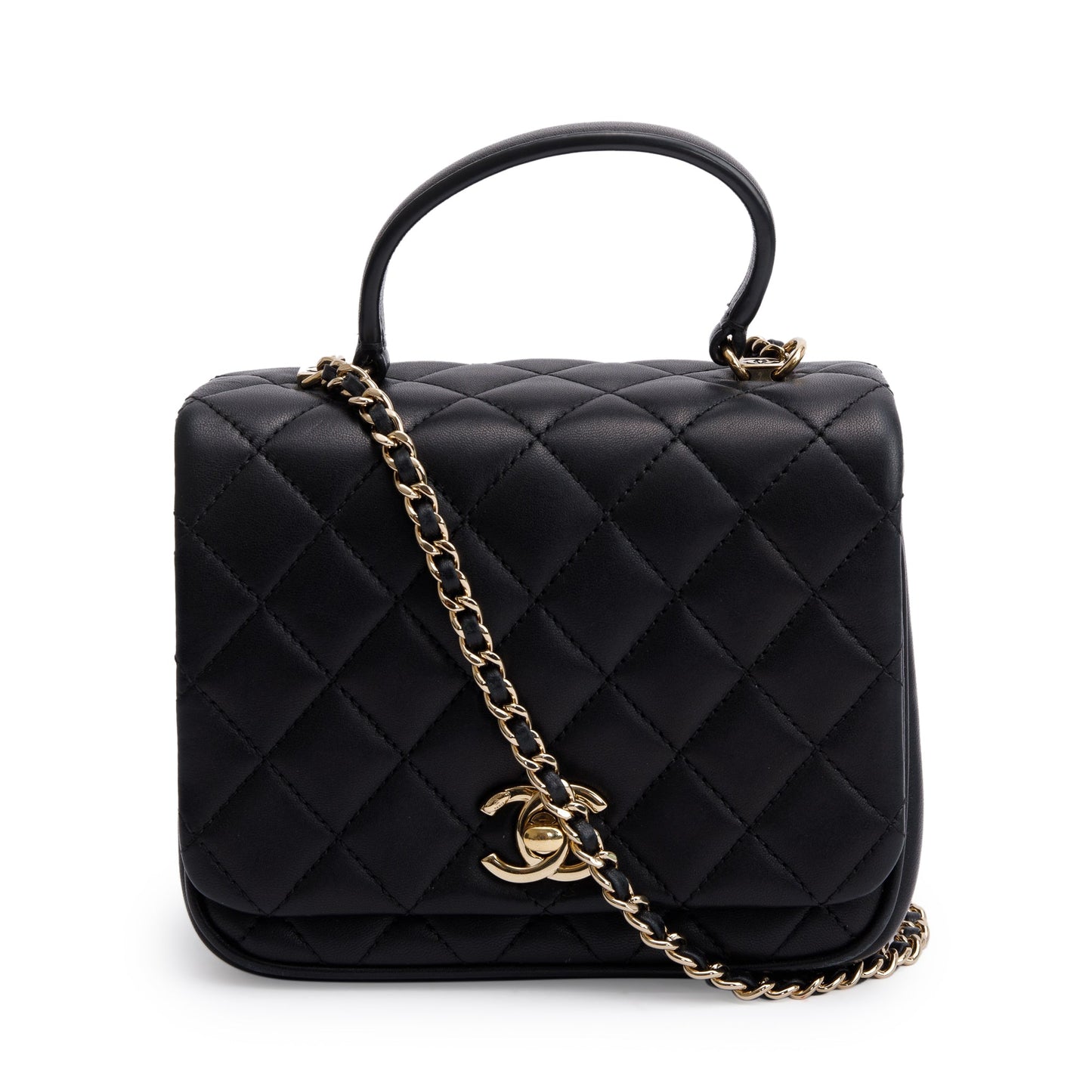 Chanel Black Quilted Lambskin Mini Citizen Chic Handle Flap Bag