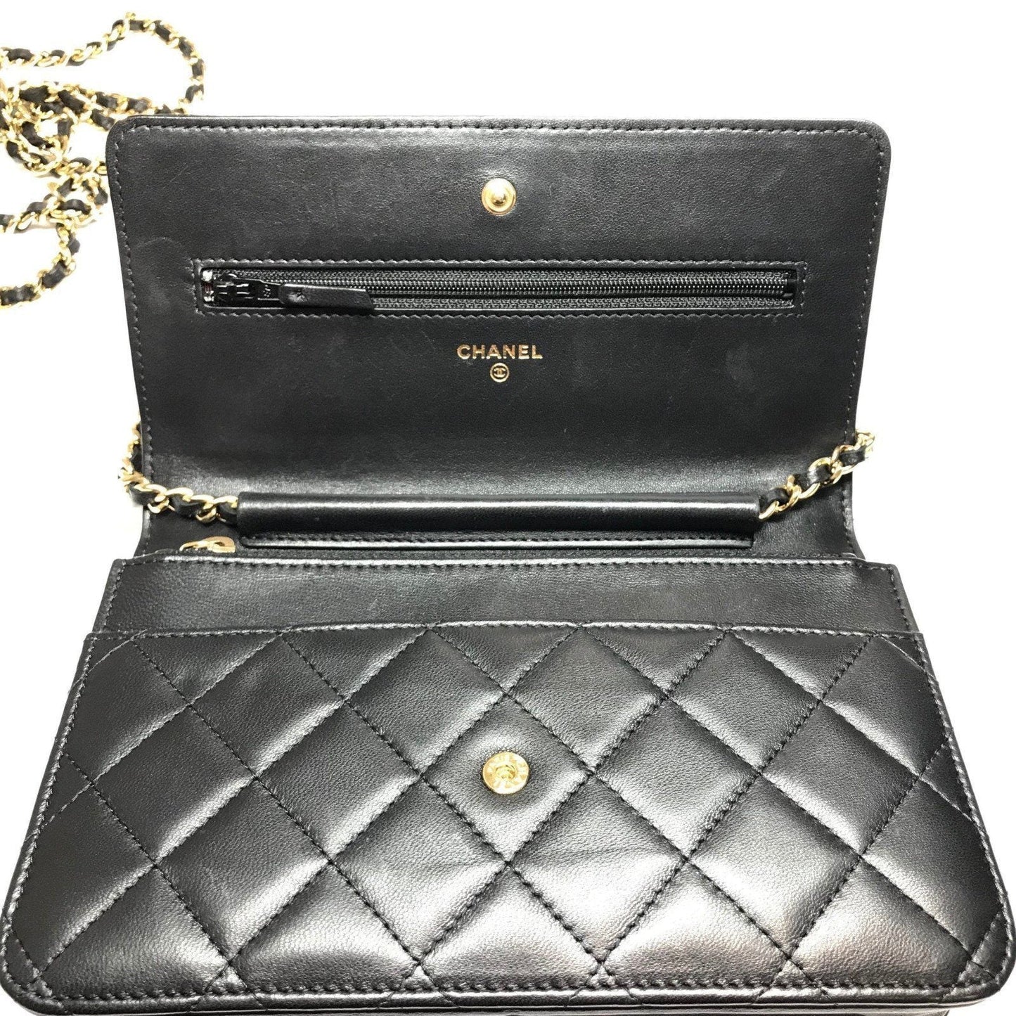 Chanel Black Quilted Lambskin WOC