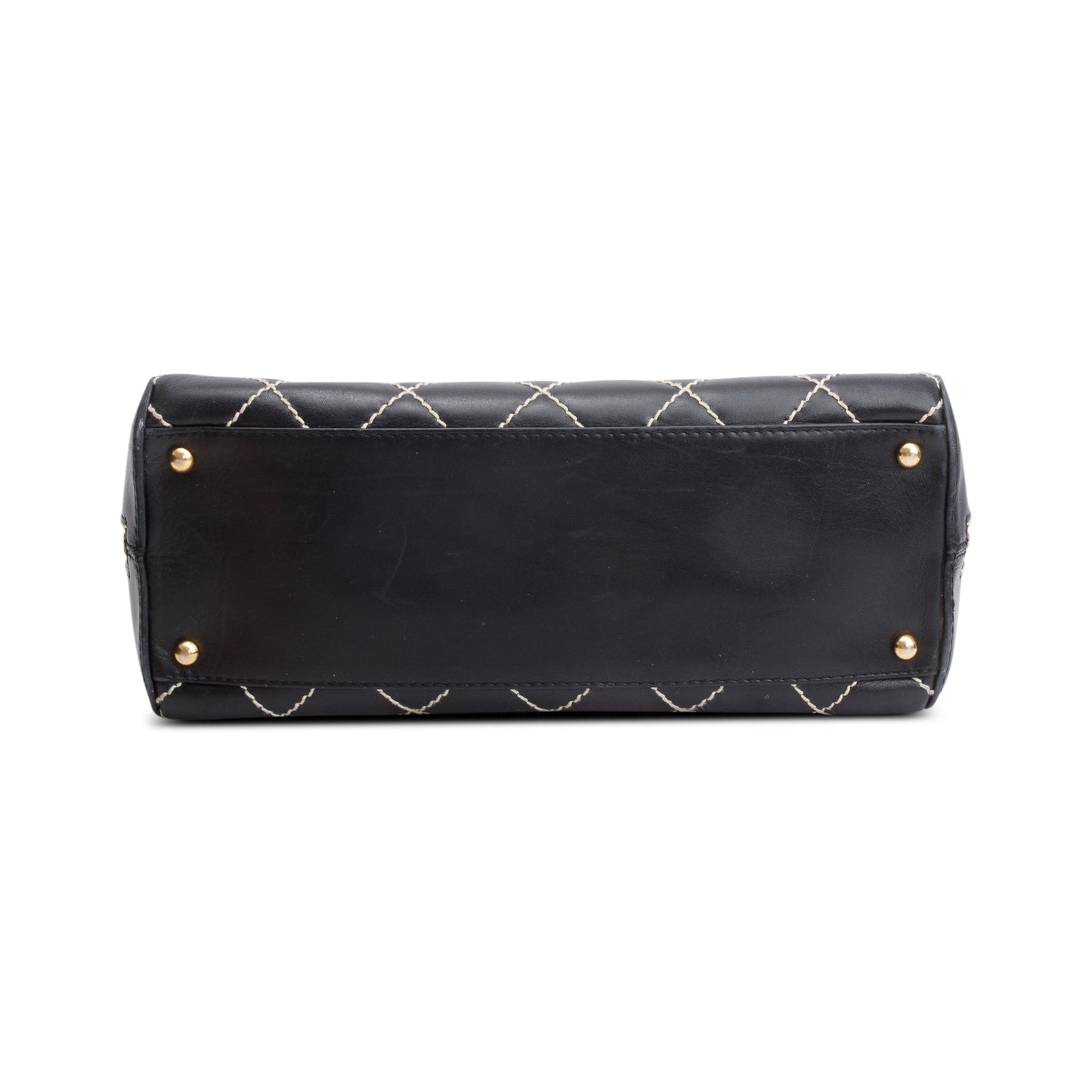 Chanel Black Quilted Leather Large Surpique Bowler Bag