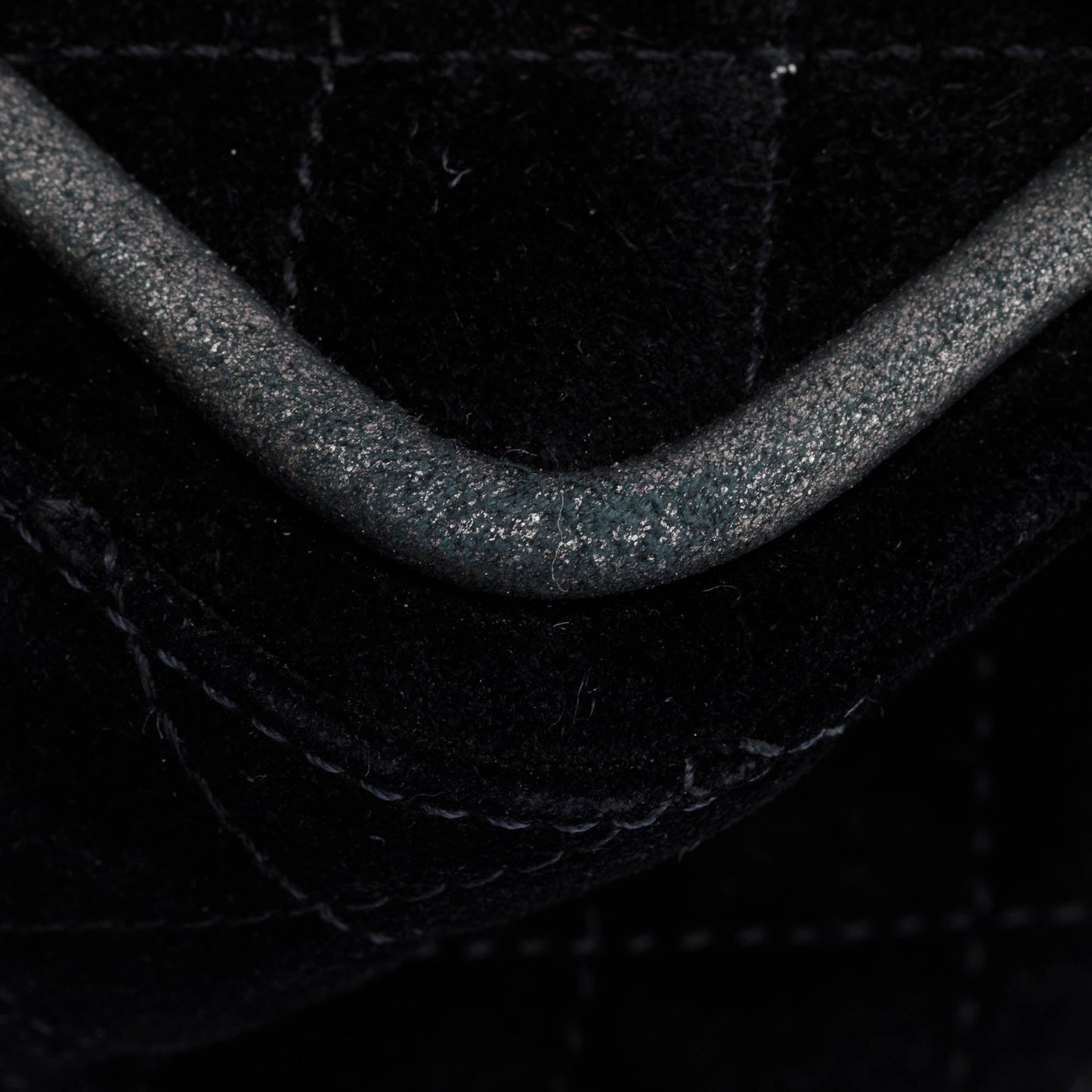 Chanel Black Quilted Suede 2.55 Reissue Mini Square Double Flap Bag