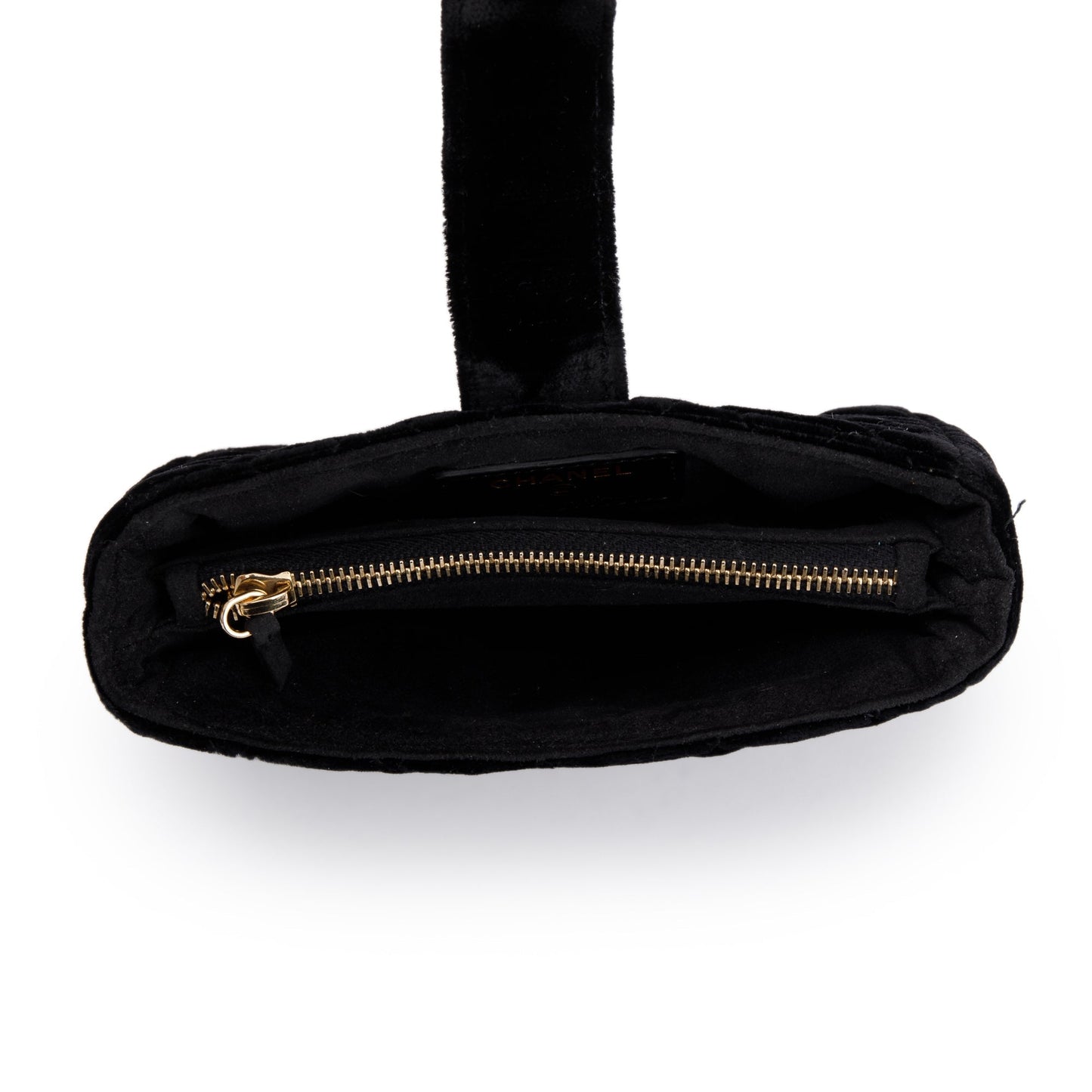 Chanel Black Velvet O-Phone Holder Pouch