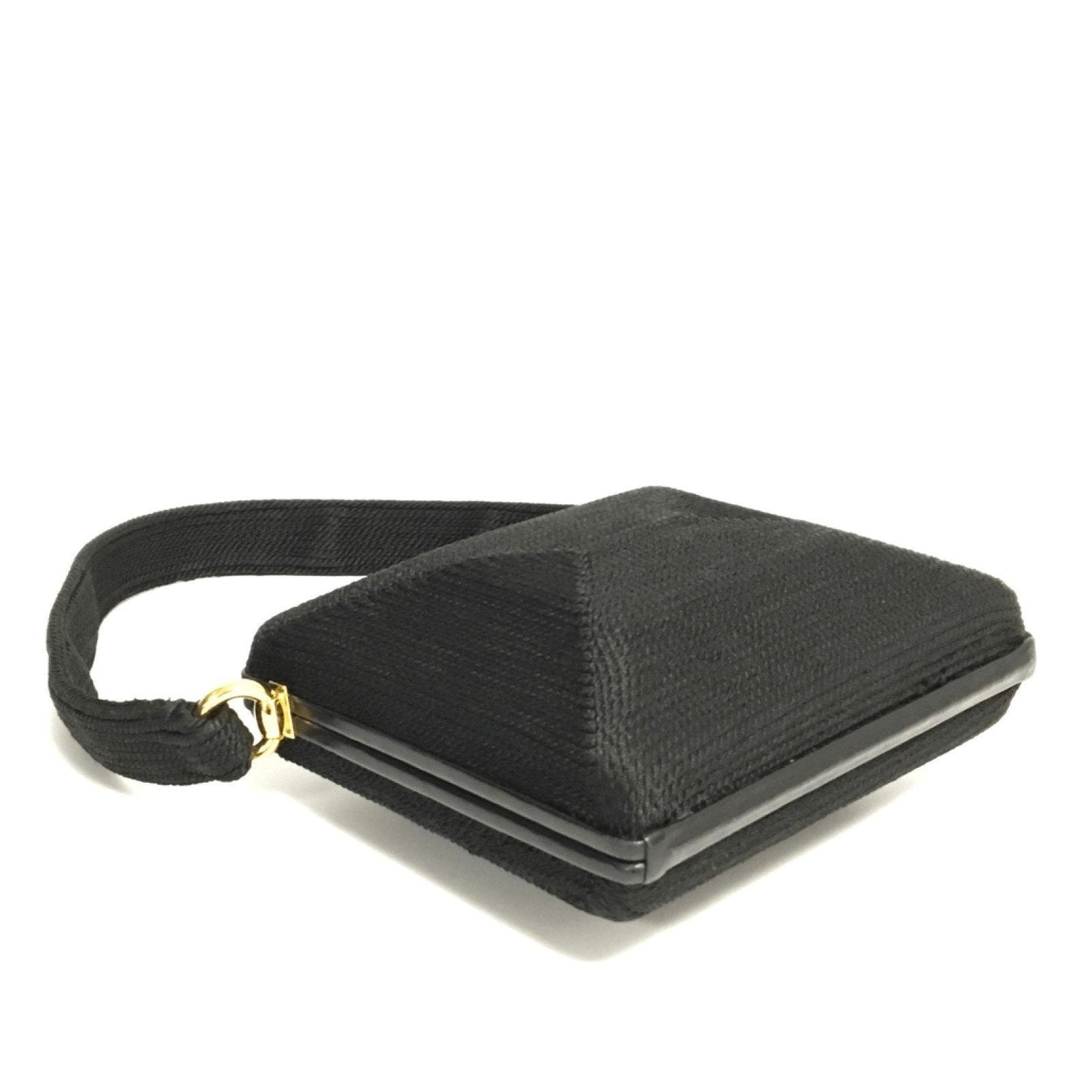 Chanel Black Woven Evening Bag